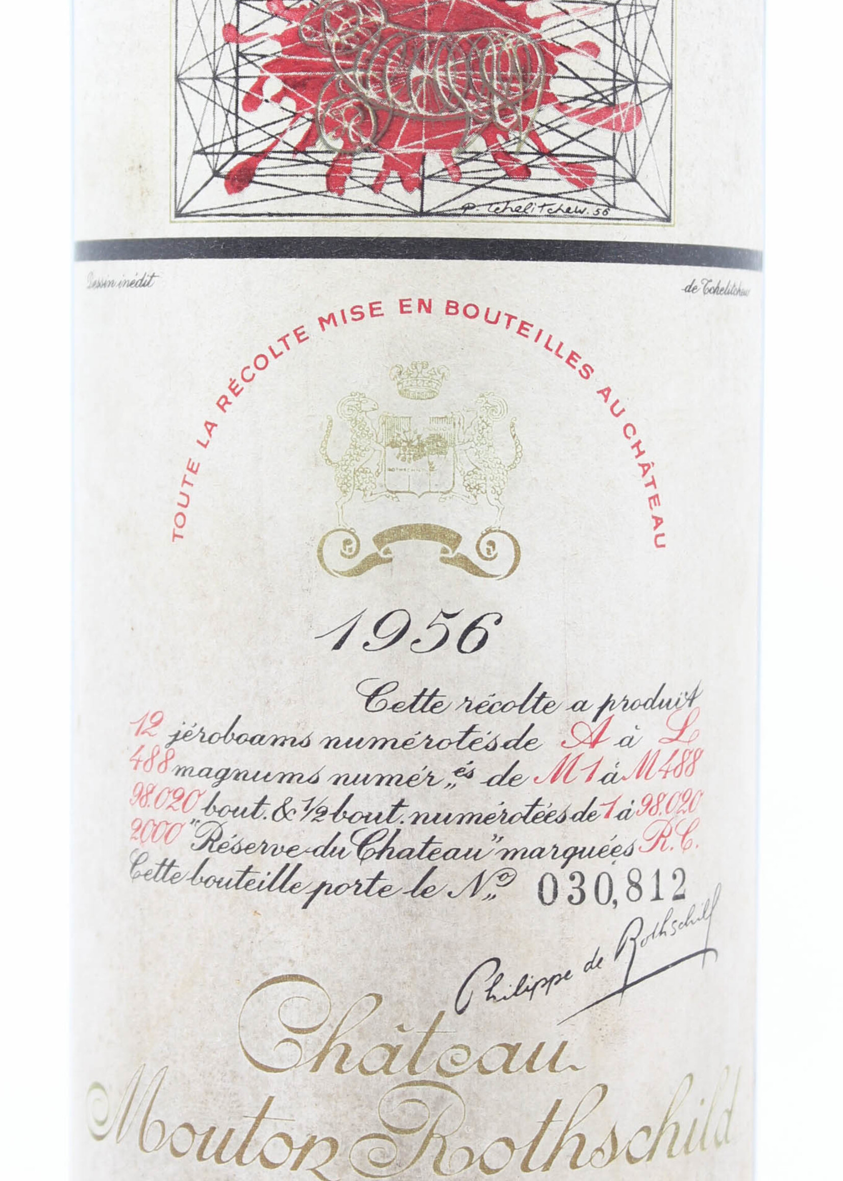 Mouton Rothschild Chateau Mouton Rothschild 1956