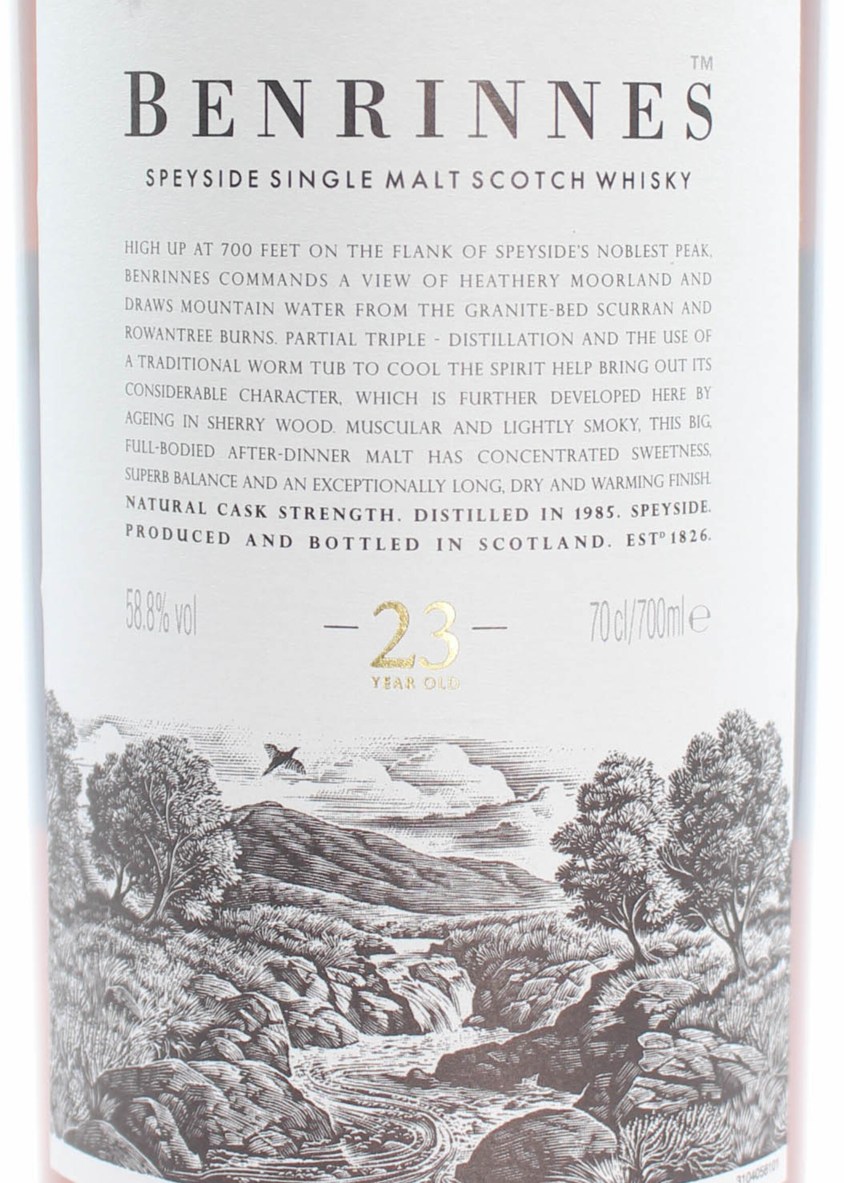 Benrinnes Benrinnes 23 Years Old 1985 2009 58.8% (one of 6000 bottles)