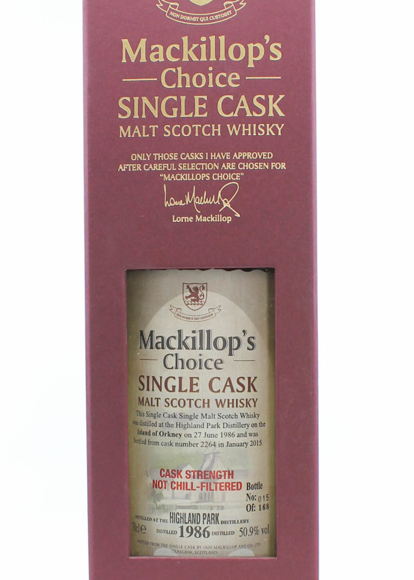 Highland Park Highland Park 28 Years Old 1986 2015 Single Cask - Cask 2264 - Mackillop's Choice 50.9% (one of 168 bottles)