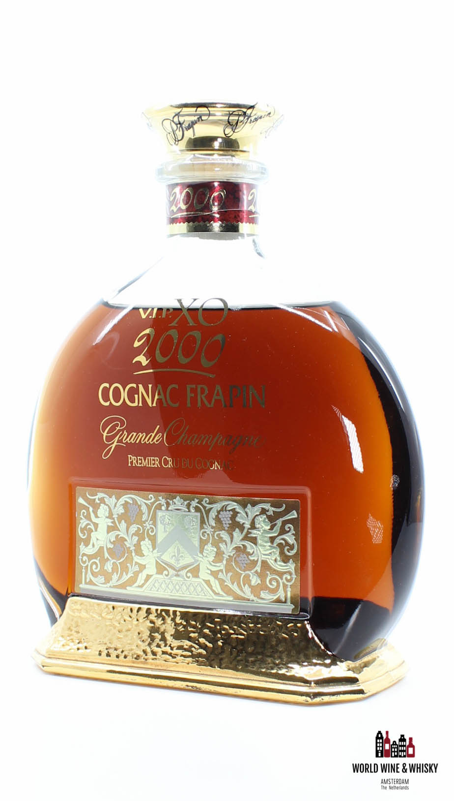 Frapin Cognac Frapin - Grande Champagne - V.I.P. XO 2000 in OWC (24K gold gilded)