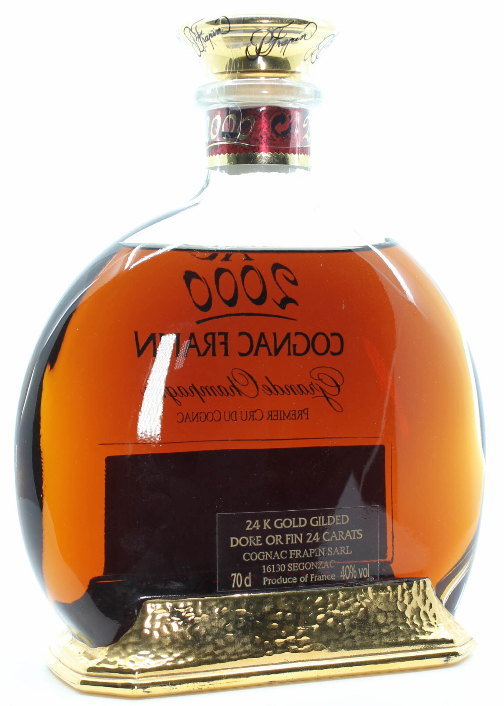 Frapin Cognac Frapin - Grande Champagne - V.I.P. XO 2000 in OWC (24K gold gilded)