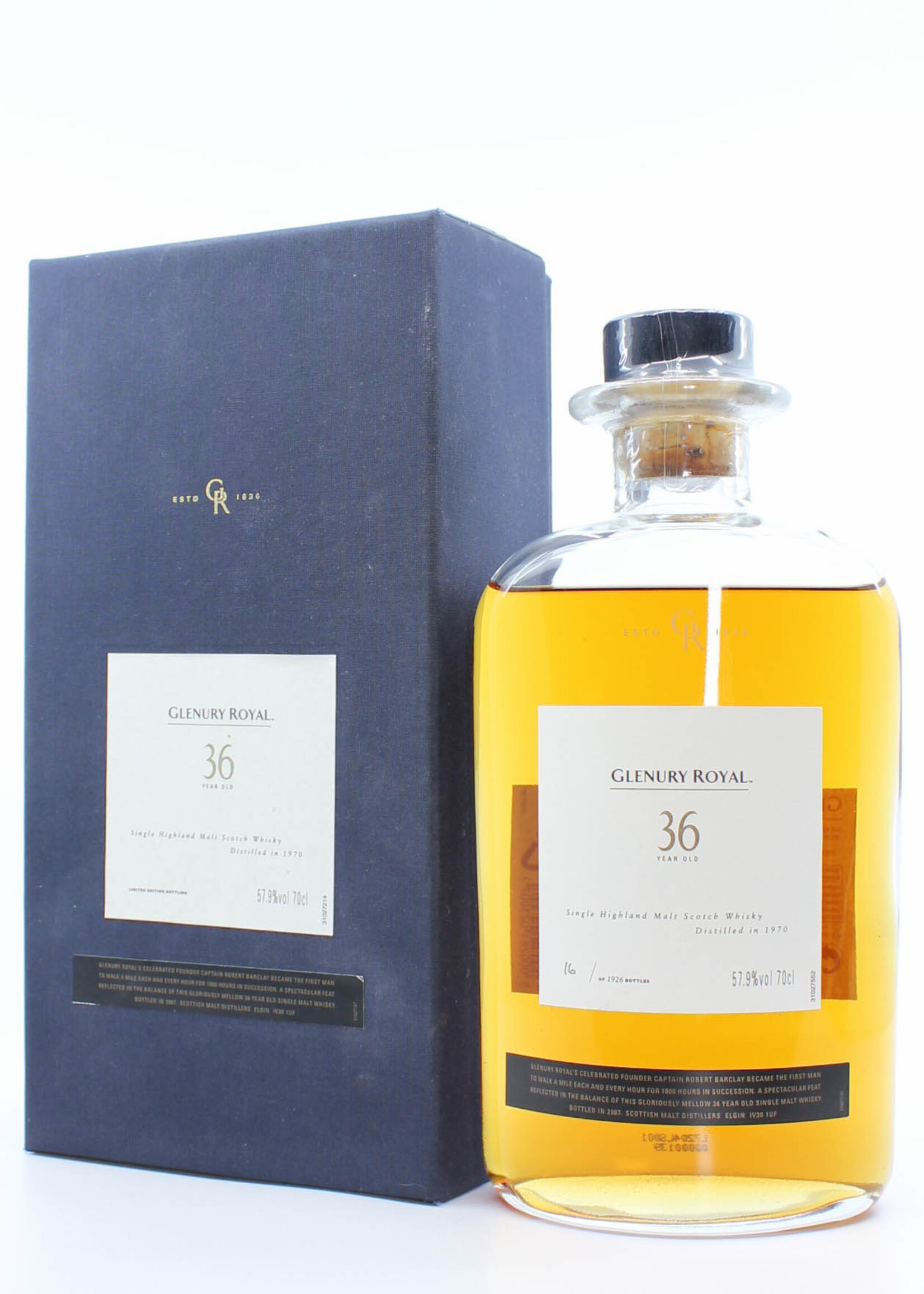 Glenury Royal Glenury Royal 36 Years Old 1970 2007 57.9% (Closed Distillery)
