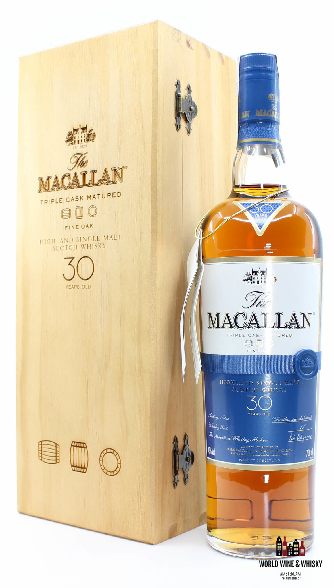 Macallan Macallan 30 Years Old - Fine Oak - Triple Cask Matured 43% (in wooden case)