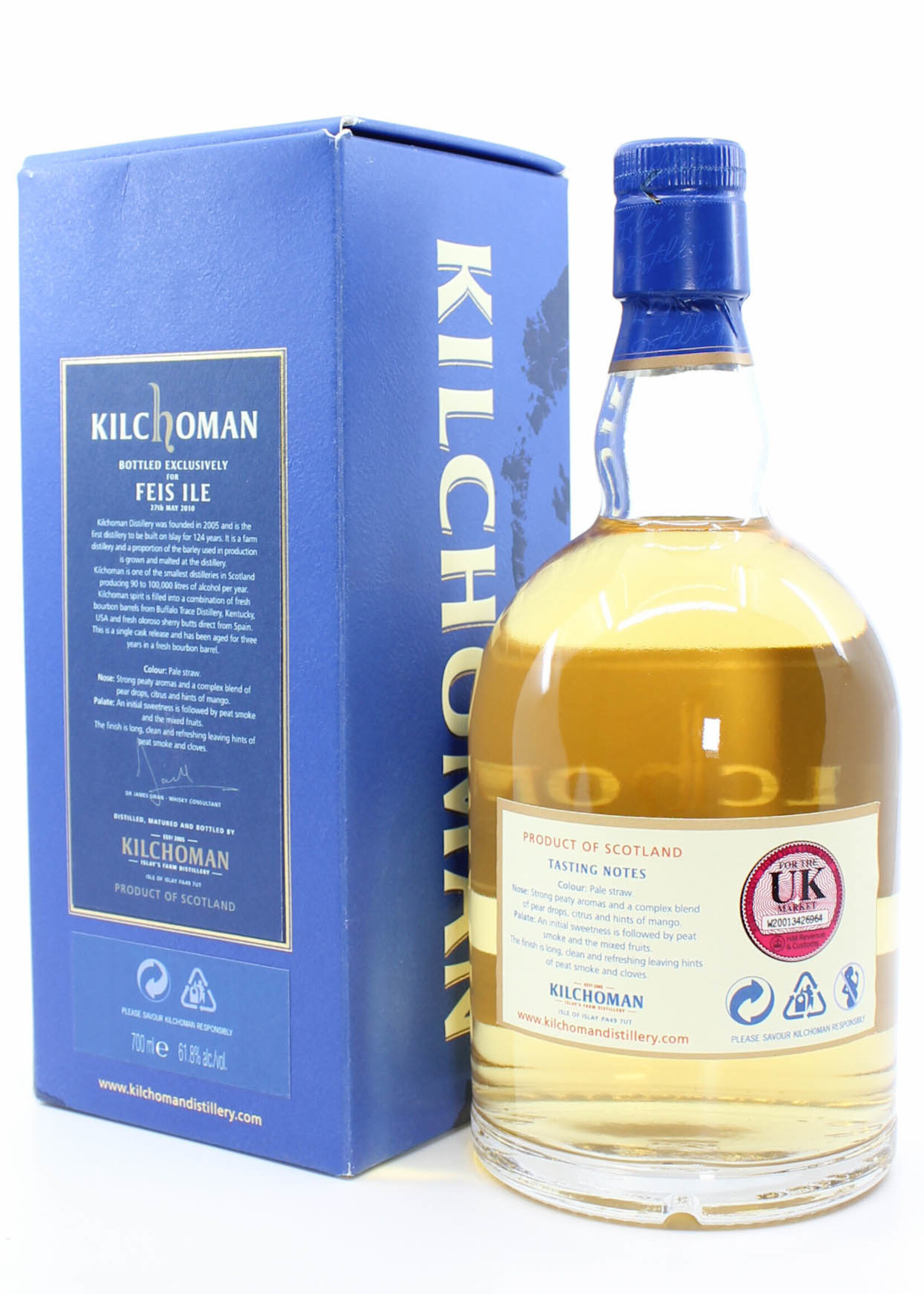 Kilchoman Kilchoman 3 Years Old 2007 2010 Feis Ile 2010 - Cask 113/07 62.2% (one of 285 bottles)
