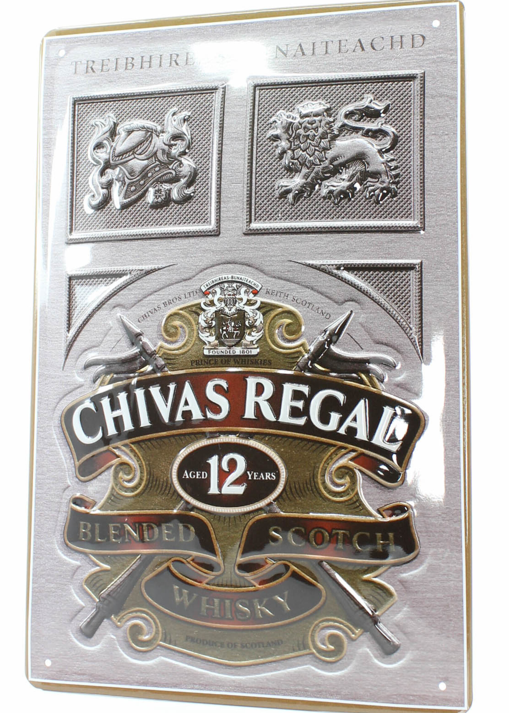 Chivas Regal Iron Chivas Regal 12 Years Old Billboard Plate Sign - Blended Scotch Whisky