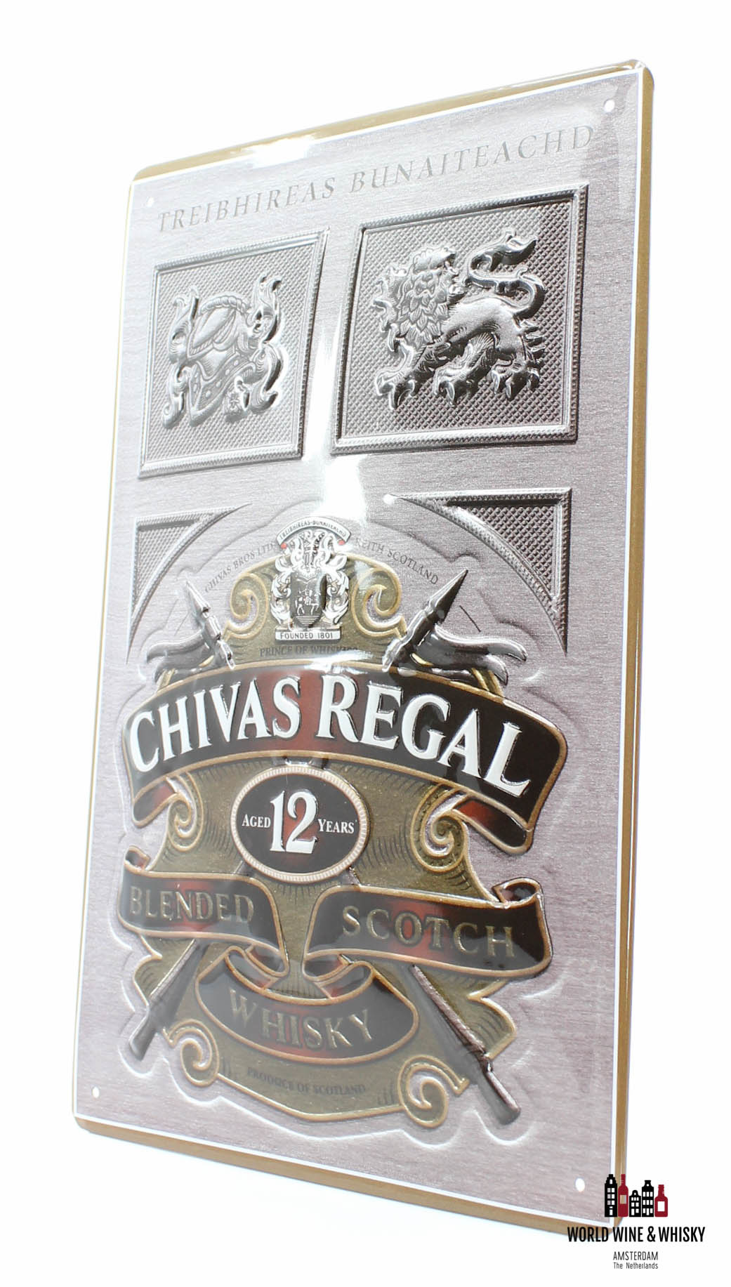 Chivas Regal IJzeren Chivas Regal 12 Years Old Billboard Plate Sign reclamebord - Blended Scotch Whisky