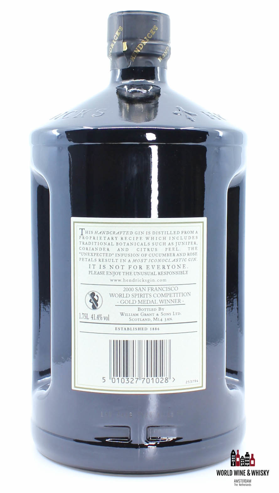 Hendrick's Gin Hendrick's Gin 1,75 Liter 41.4% (XXL)