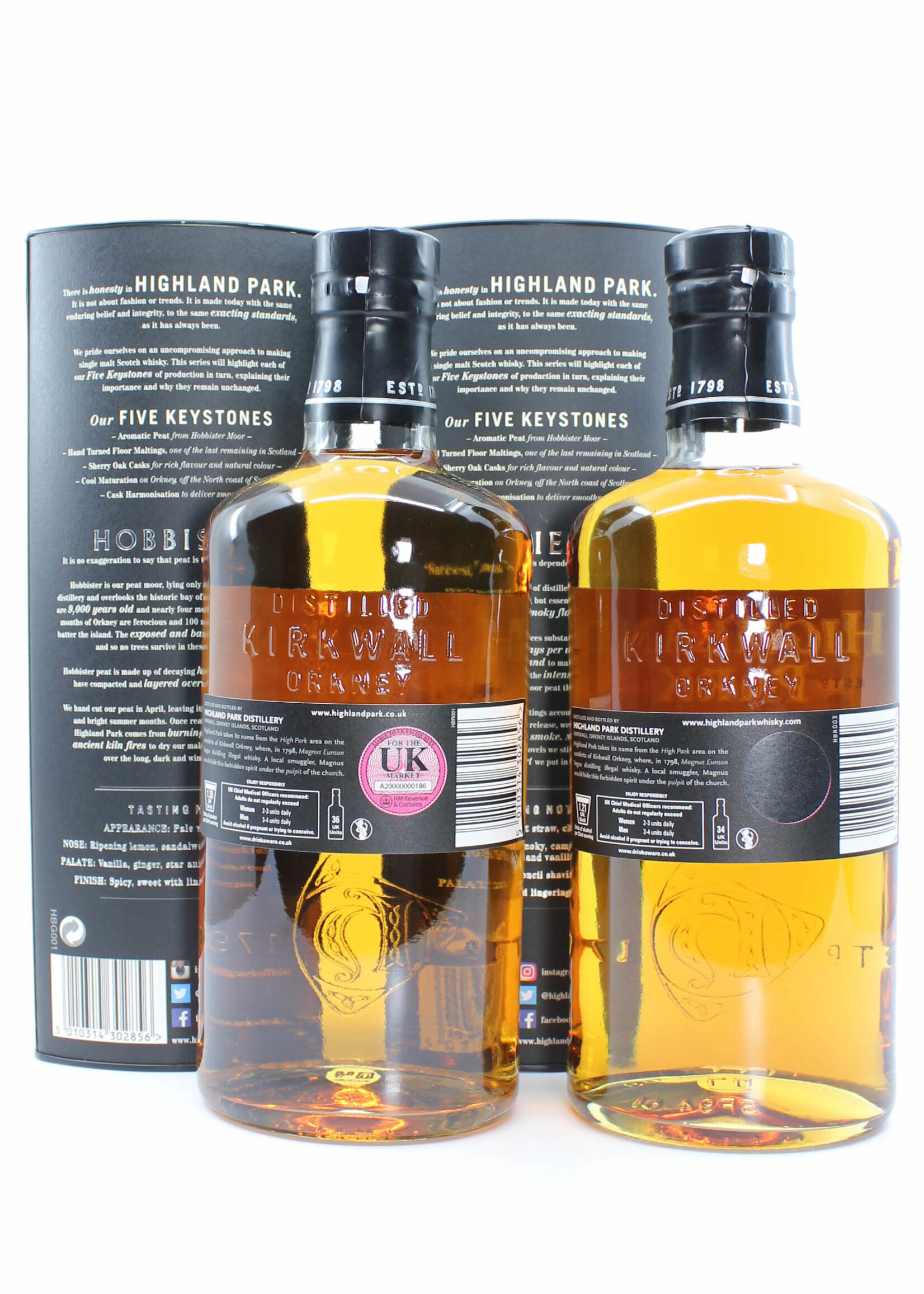 Highland Park Highland Park Keystones Series - Hobbister, Shiel, Quercus, Yesnaby & Hillhead (full set)