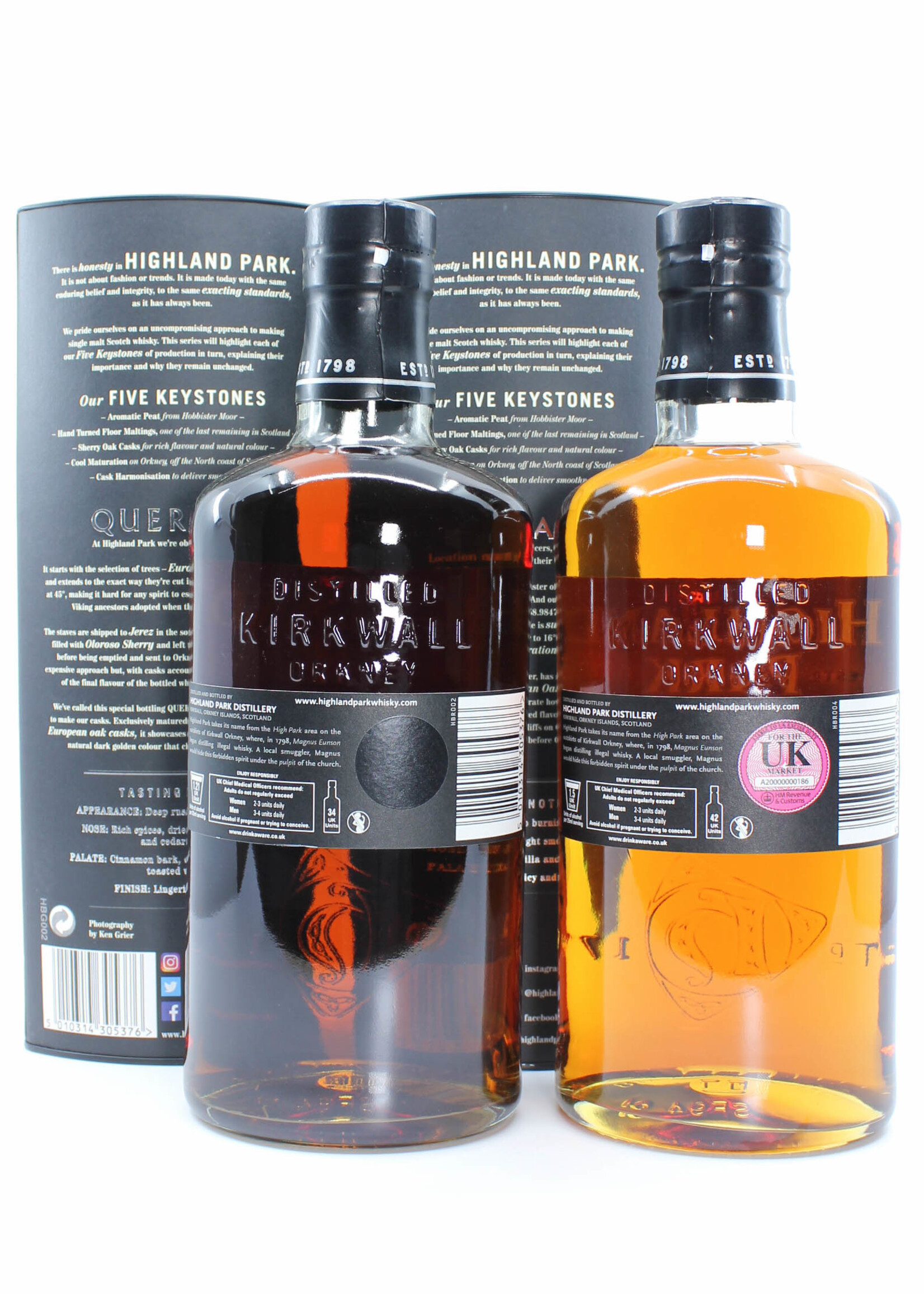 Highland Park Highland Park Keystones Series - Hobbister, Shiel, Quercus, Yesnaby & Hillhead (full set)