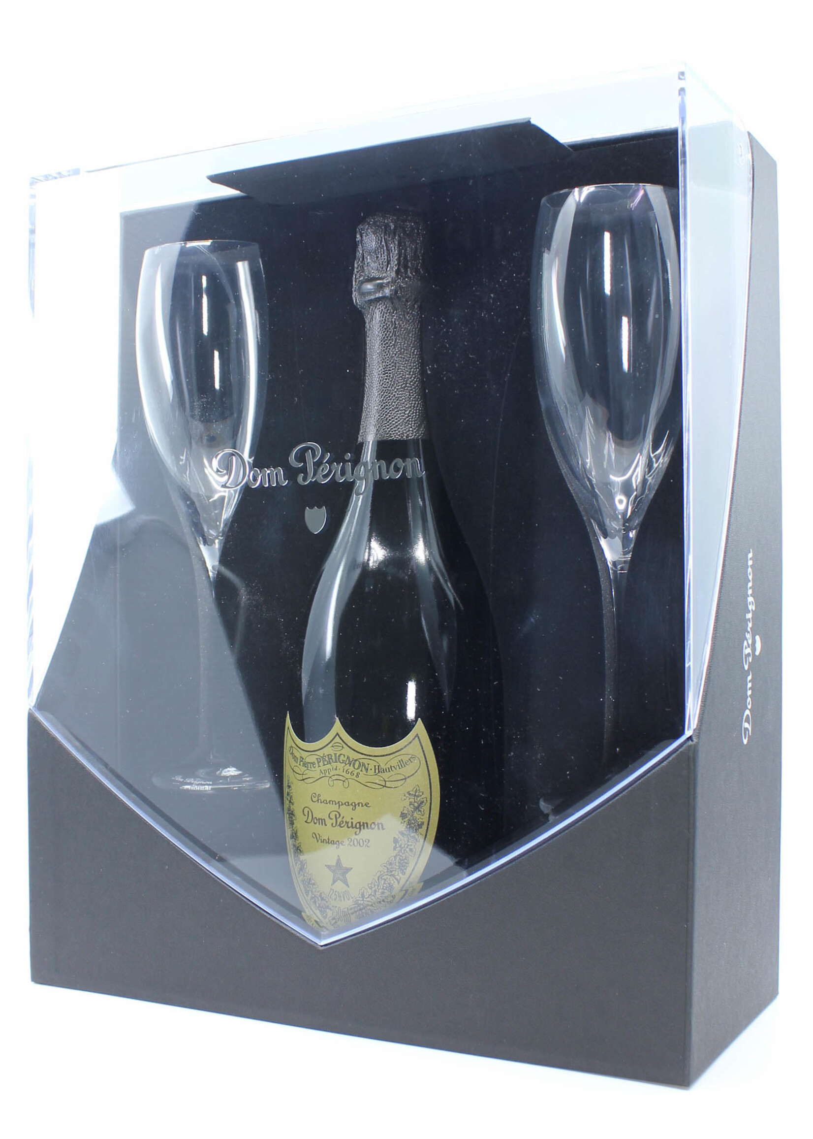Dom Perignon Dom Perignon 2002 Vintage Champagne Brut in giftbox + 2 flutes glasses