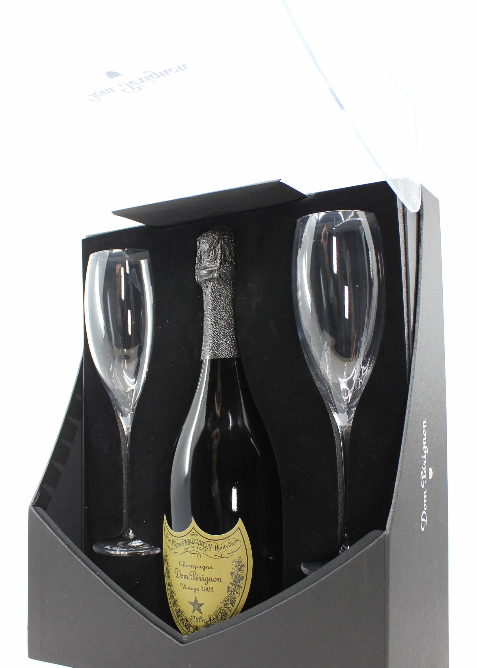 Dom Perignon Dom Perignon 2002 Vintage Champagne Brut in giftbox + 2 flutes glasses