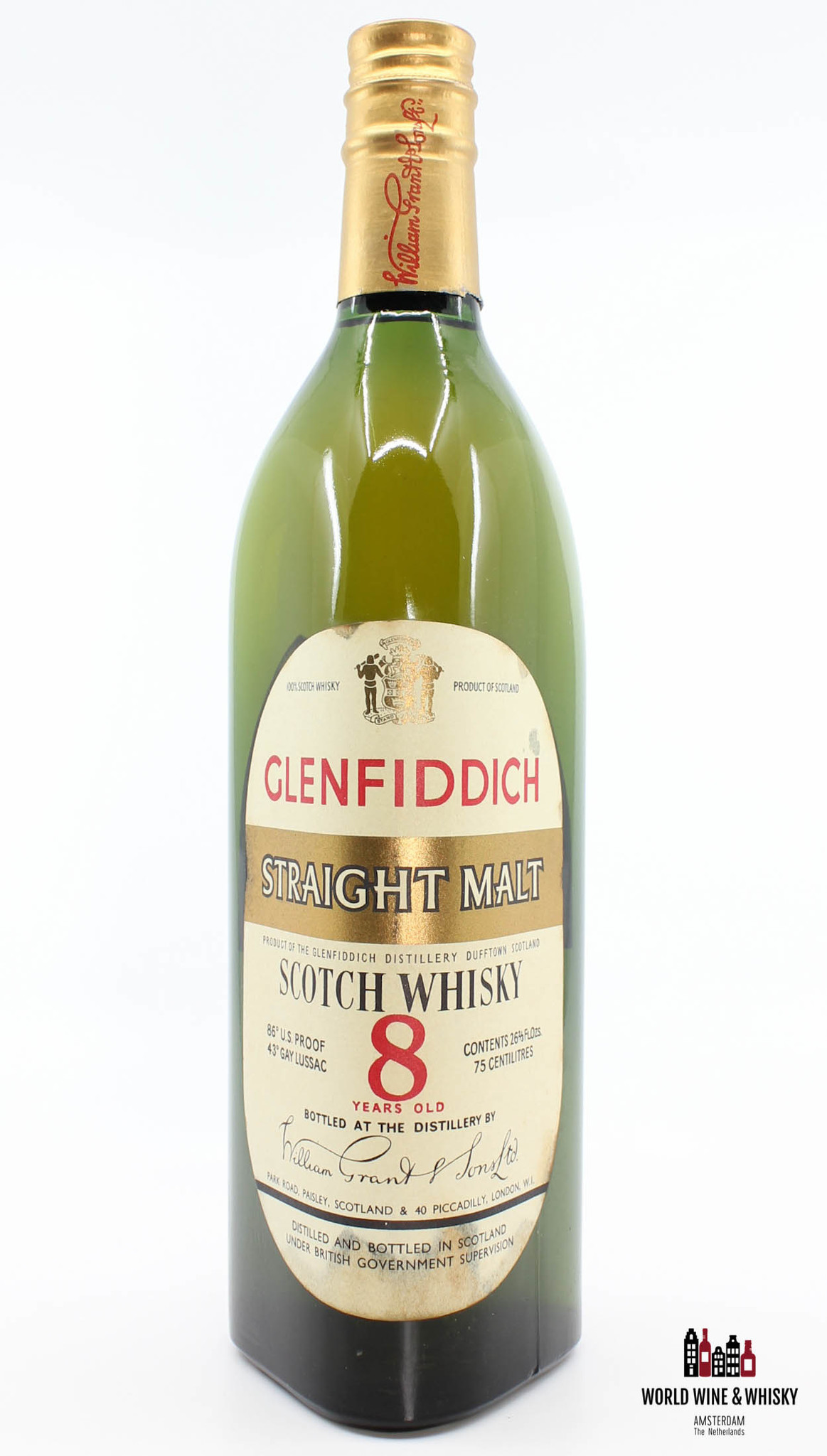 Glenfiddich Glenfiddich Straight Malt 8 Years Old - Bottled in 1960 - 86 U.S. Proof