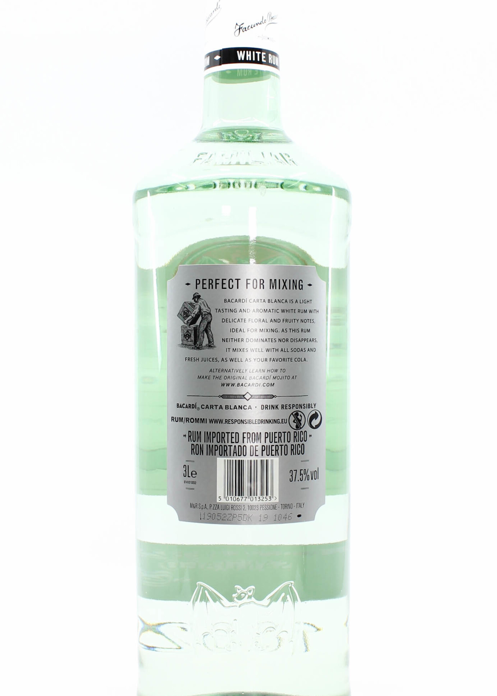 Bacardi Bacardi Carta Blanca - Superior White Rum 37,5% 3L XXL (3 Litre)