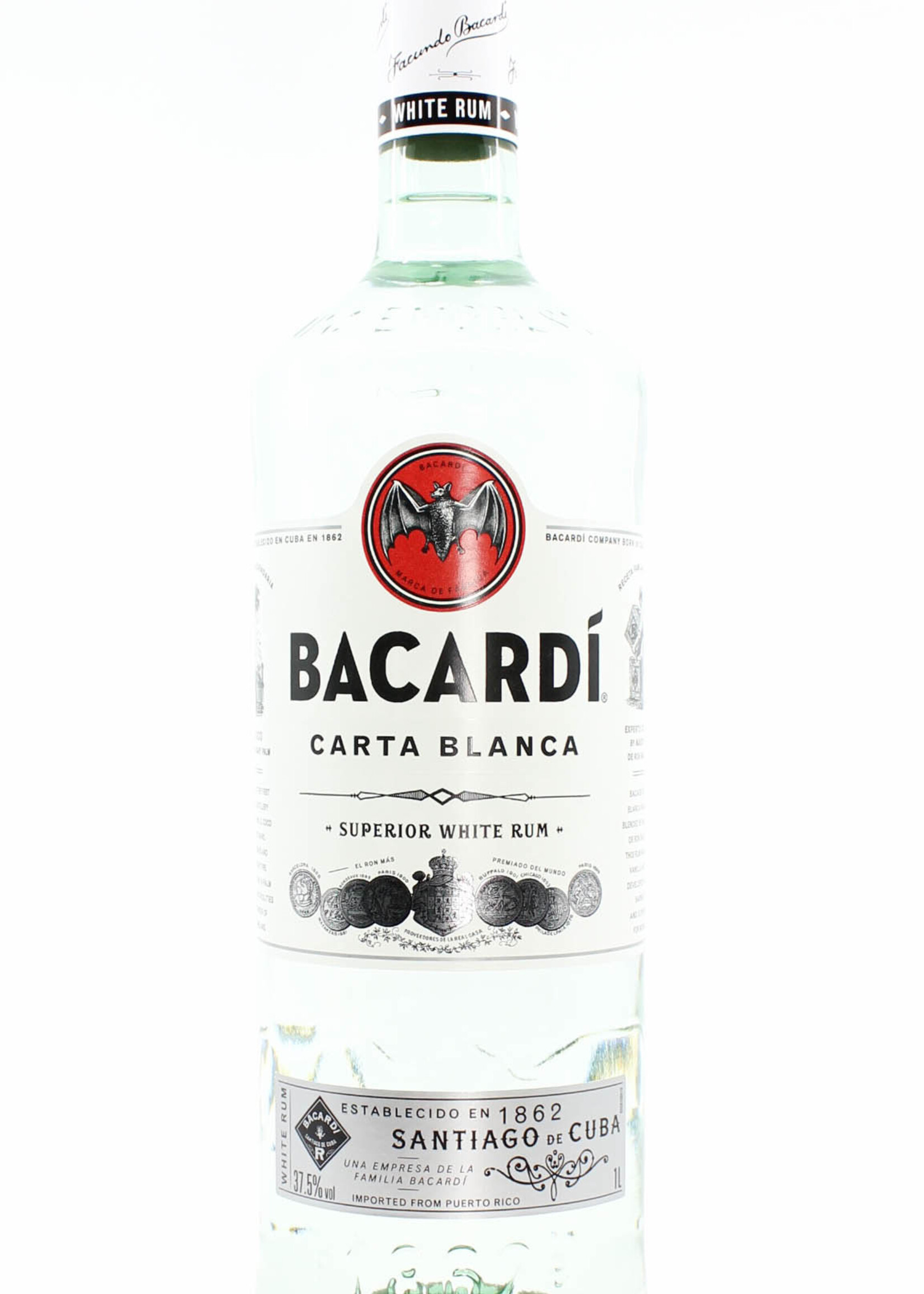 Bacardi Bacardi Carta Blanca - Superior White Rum 37,5% 1L (1000 ml)