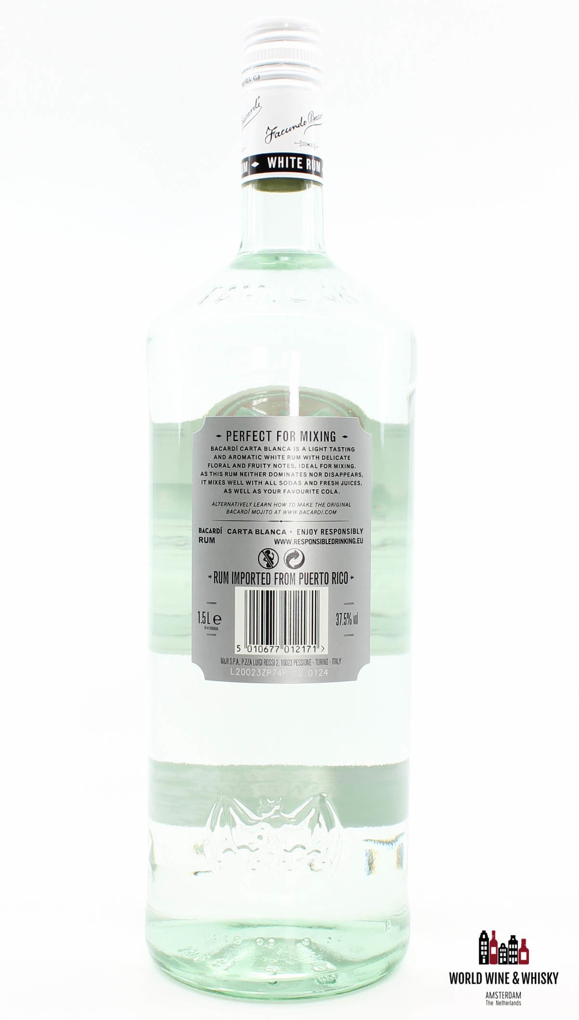 Bacardi Bacardi Carta Blanca - Superior White Rum 37,5% 1,5L (1500 ml)