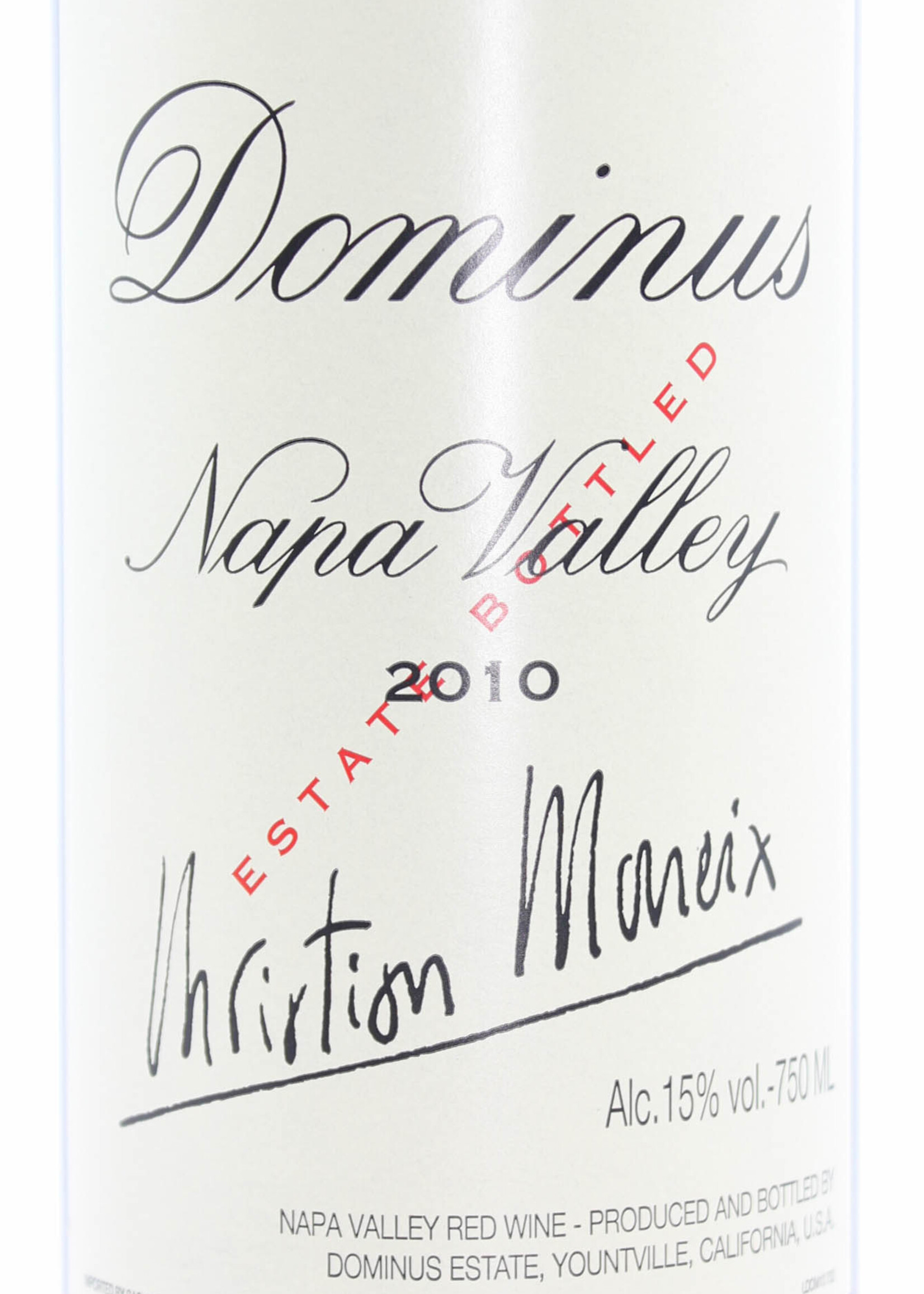 Dominus Dominus Estate 2010 - Napa Valley - Christian Moueix - 100 Parker Points
