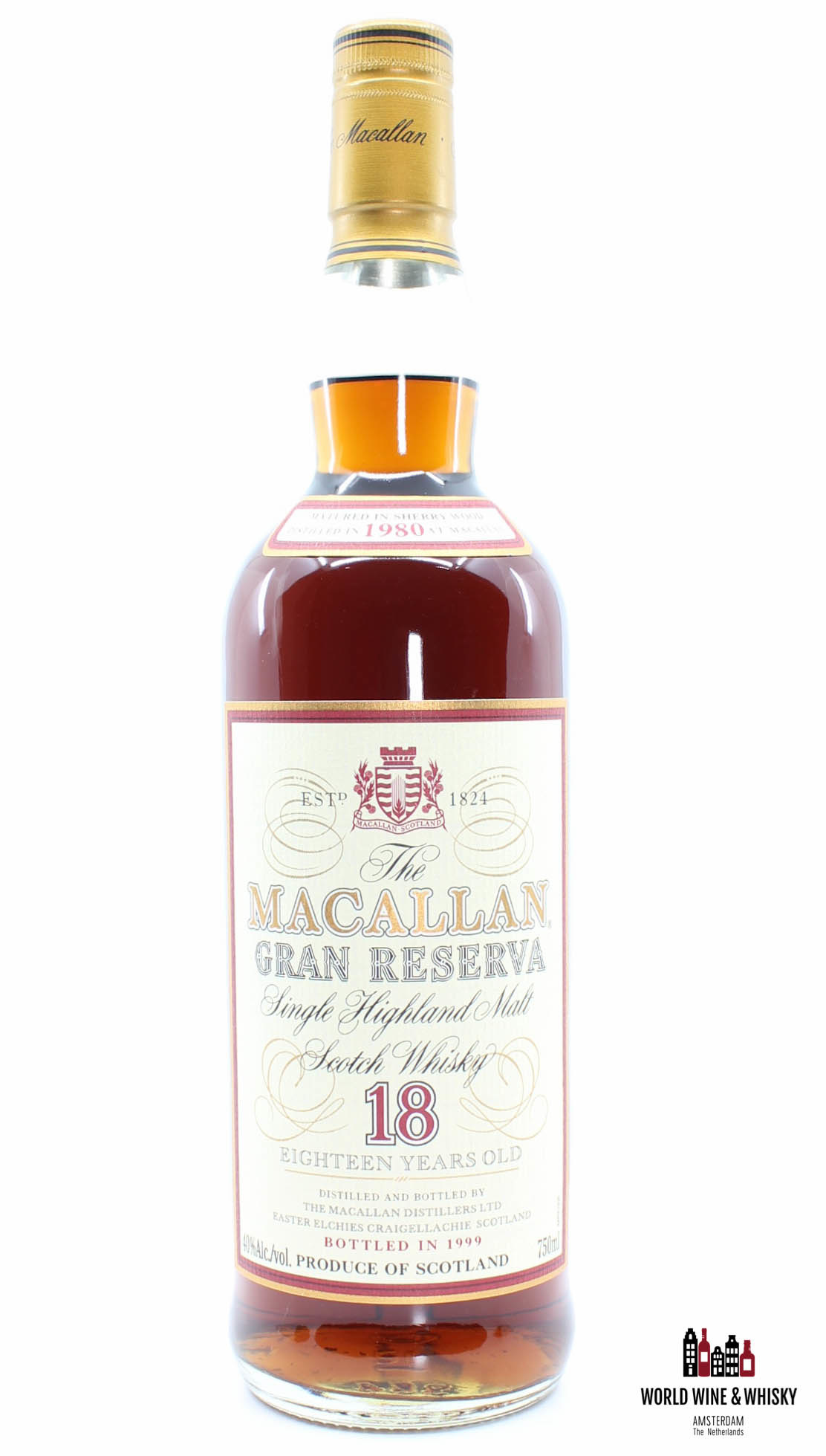 Macallan Macallan 18 Years Old 1980 1999 - Gran Reserva - Sole U.S.A. Distributor, Remy Amerique Inc. New York, N.Y. 750ml