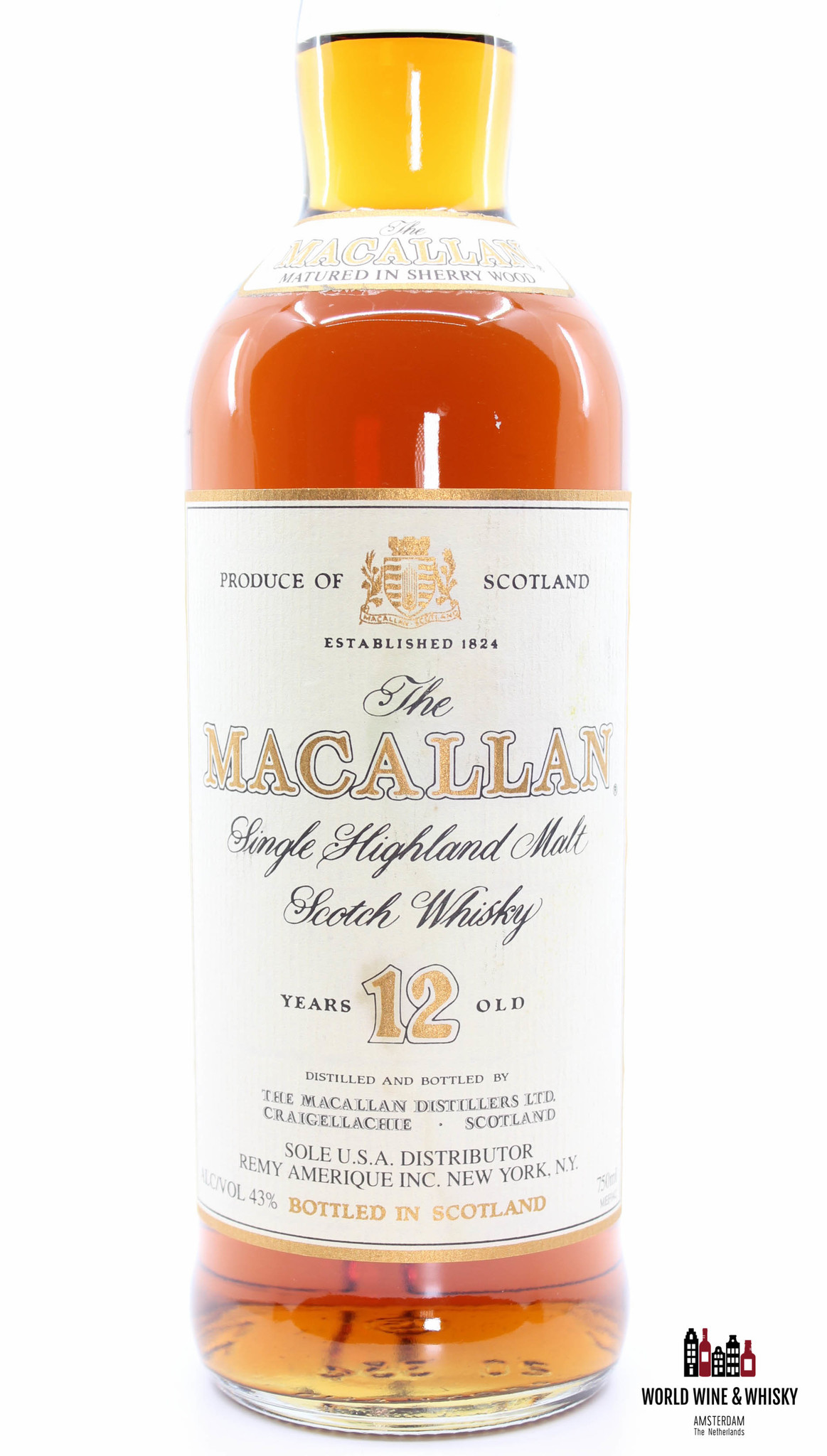 Macallan 12 Years Old Sole U.S.A. Distributor Remy Amerique New York -  World Wine & Whisky