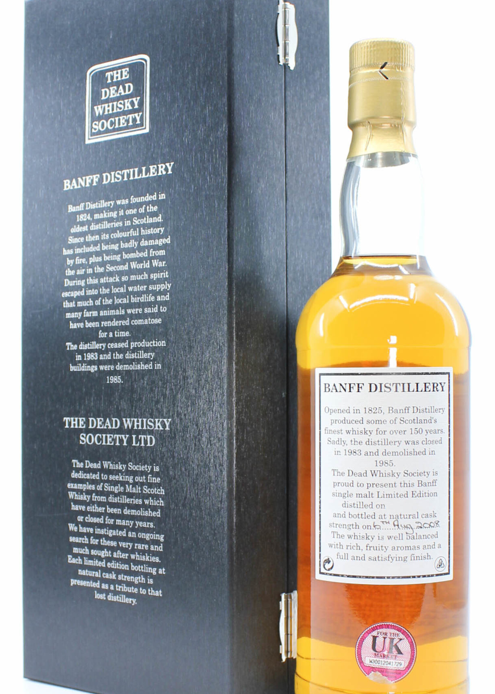 Banff Banff 37 Years Old 1971 2008 - Cask 633 - Dead Whisky Society 53.3% (Closed Distillery)