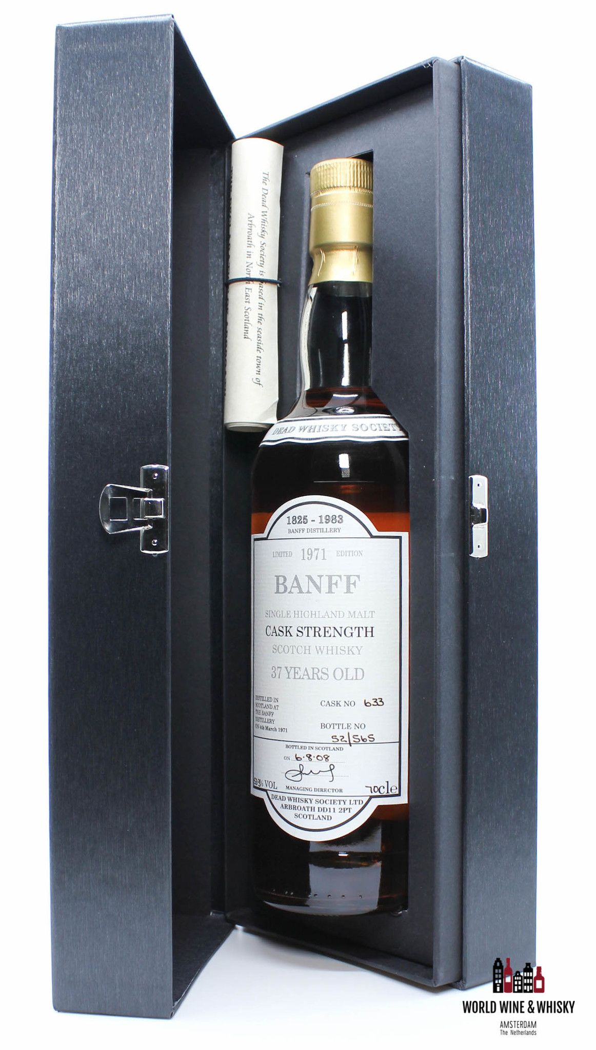 Banff Banff 37 Years Old 1971 2008 - Cask 633 - Dead Whisky Society 53.3% (Closed Distillery)