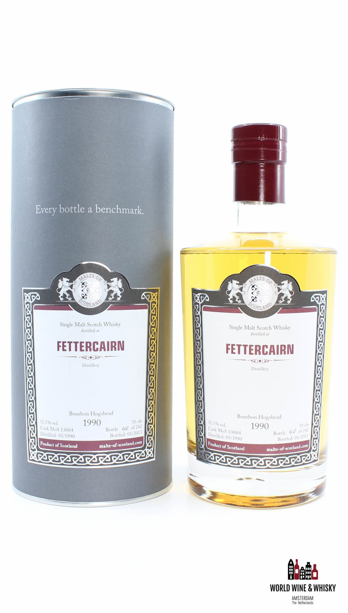 Fettercairn Fettercairn 1990 2013 - Cask MoS 13004 - Malts of Scotland 51.5% (1 of 242)