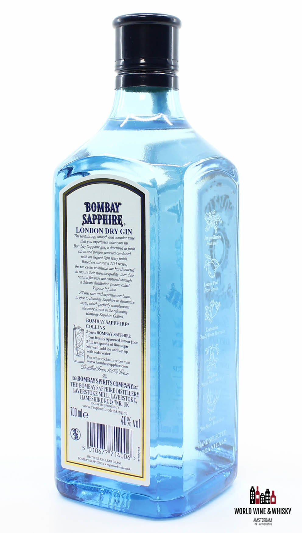 Bombay Sapphire - London Dry Gin 40% 700ml (70cl) - World Wine & Whisky