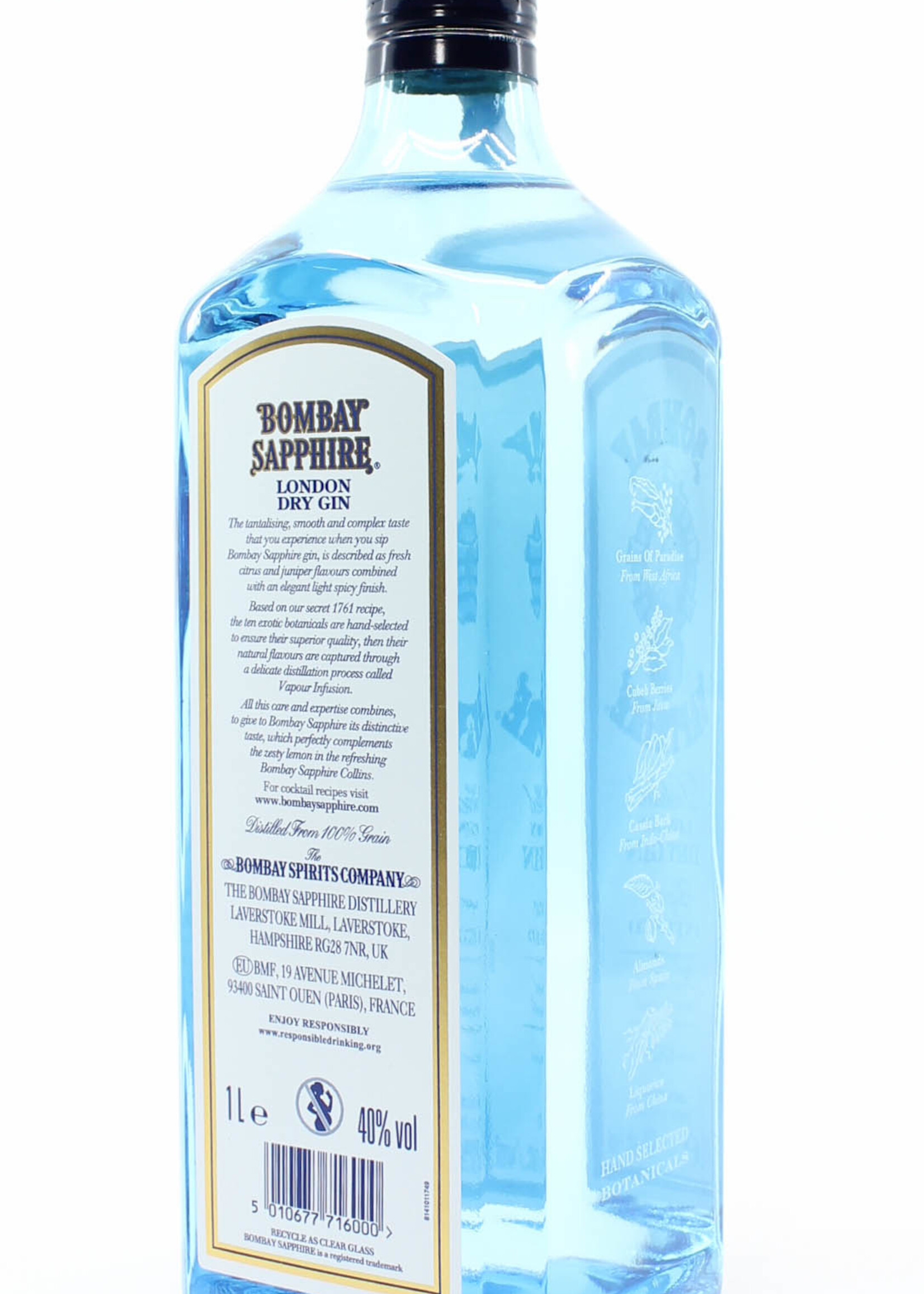 Bombay Sapphire Bombay Sapphire - London Dry Gin 40% 1 Liter