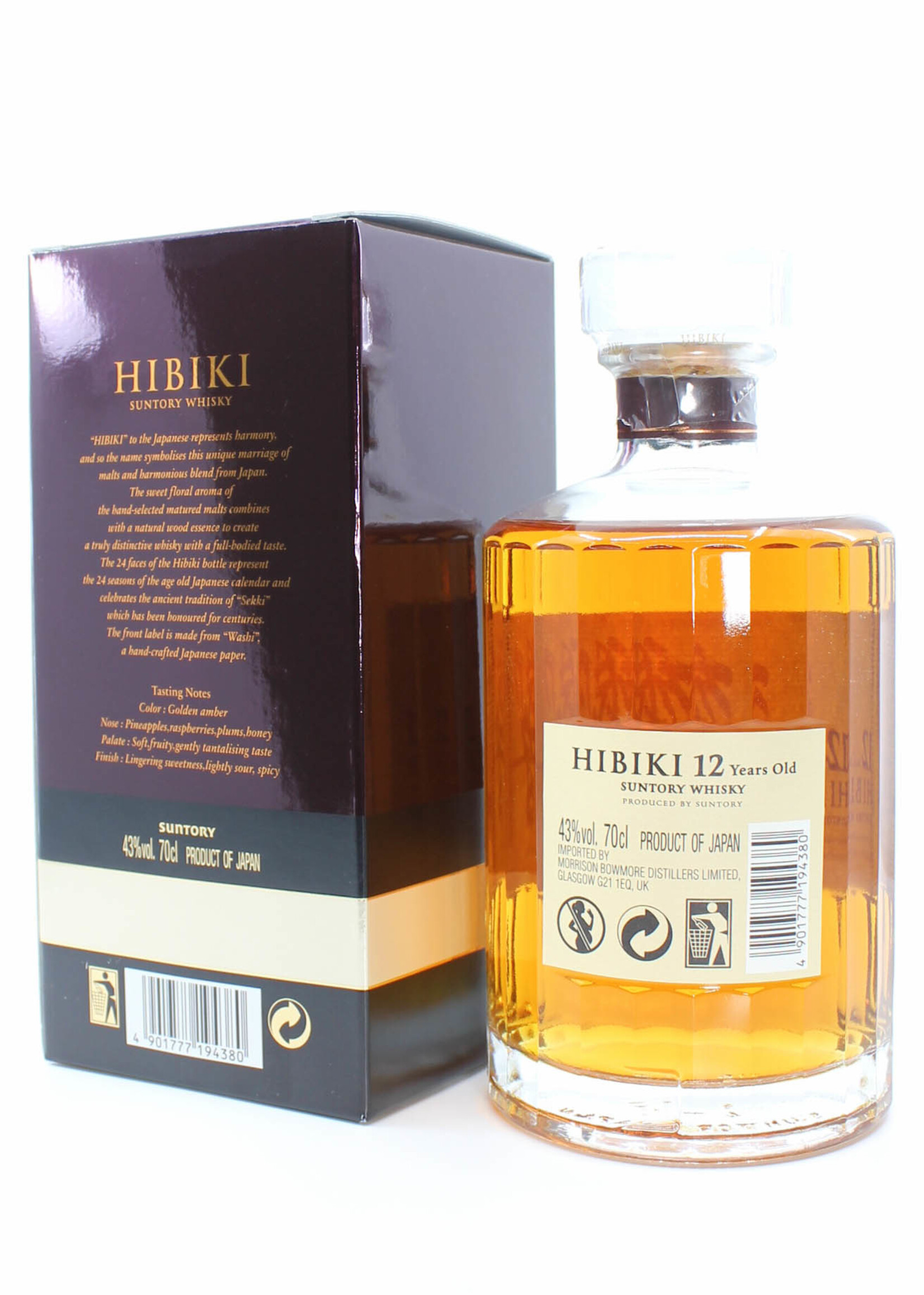 Hibiki Hibiki 12 Years Old - Suntory Whisky 43% (in the purple box)