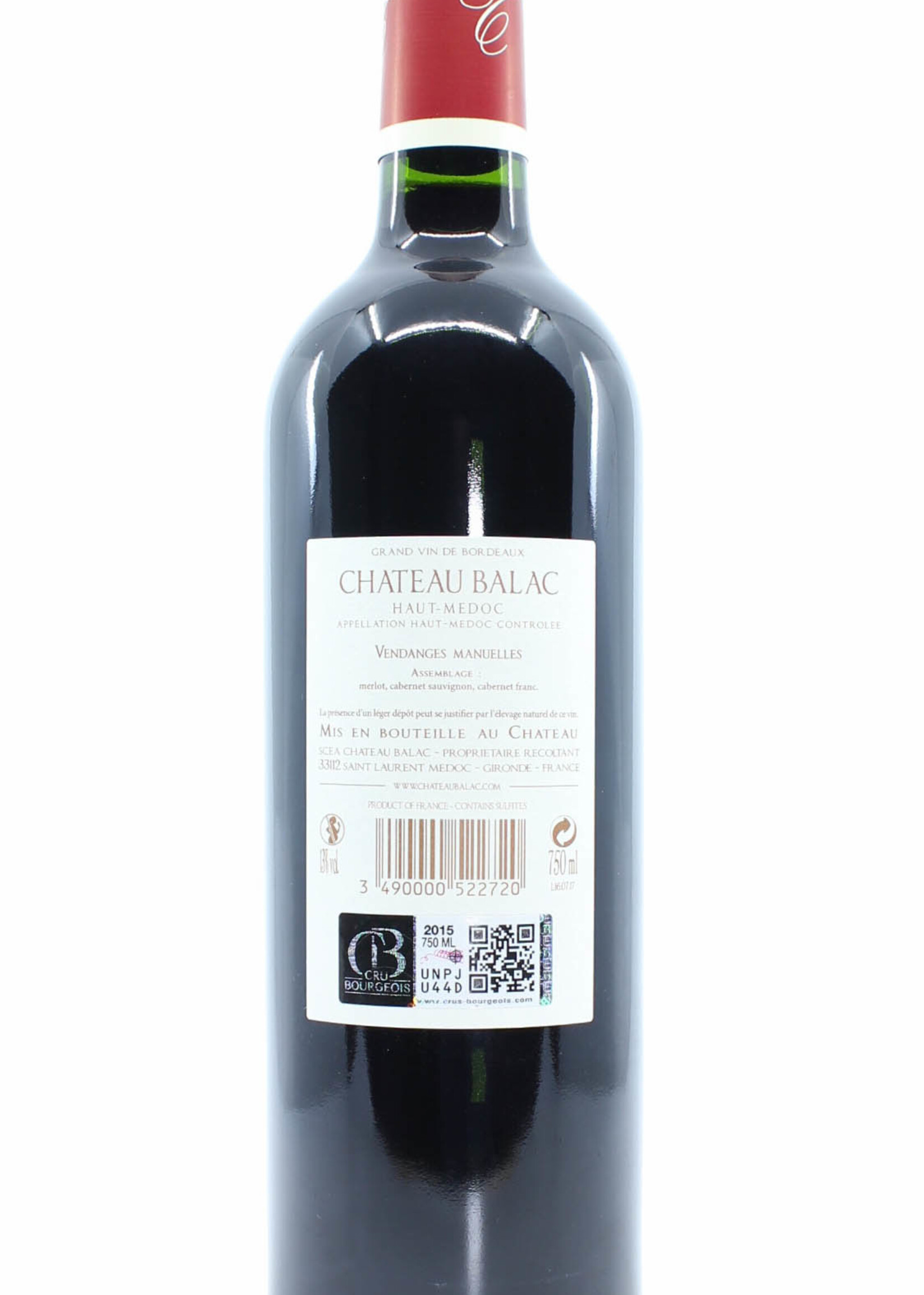 Chateau Balac Chateau Balac 2015 - Haut-Medoc - Cru Bourgeois