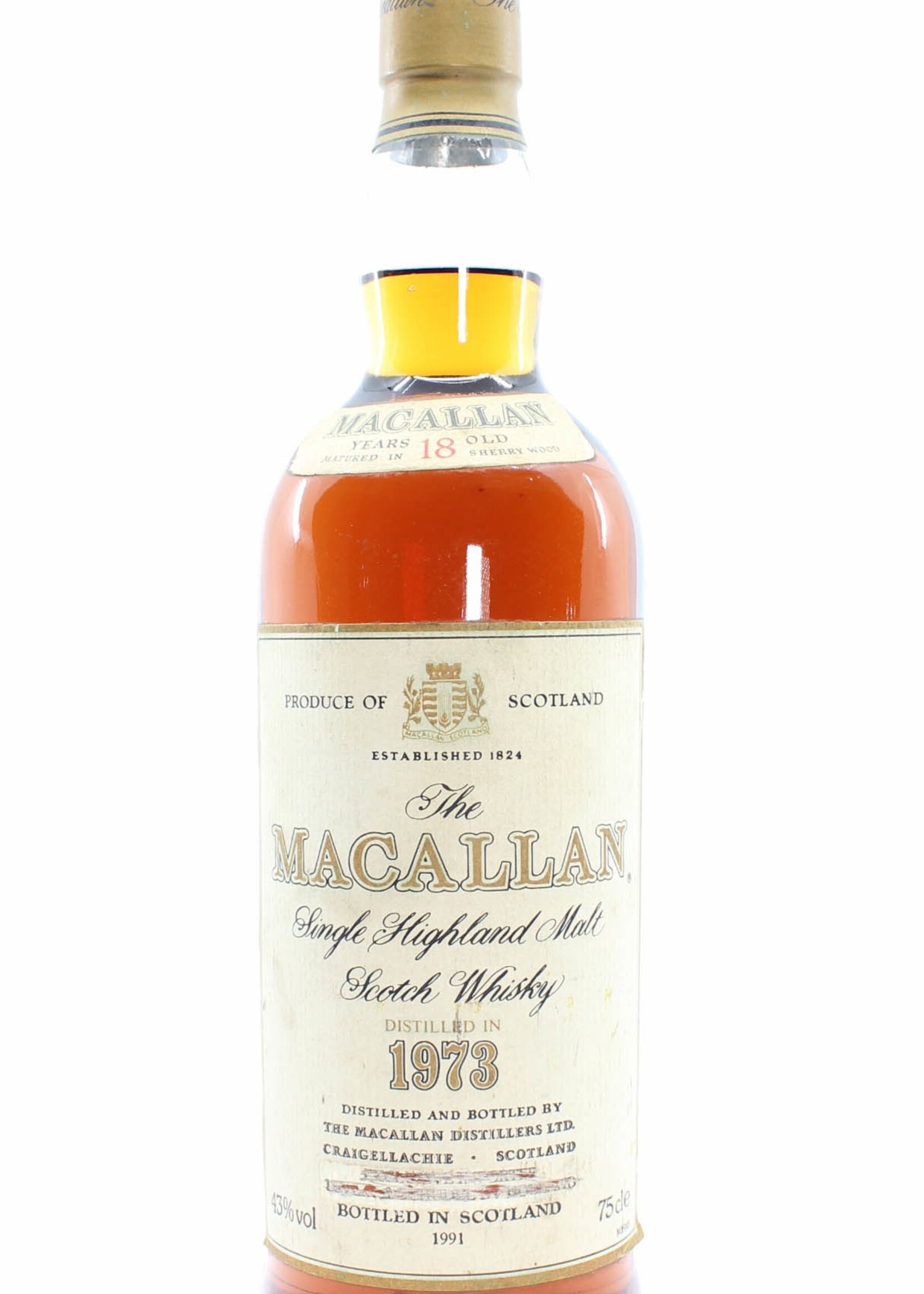 The Macallan Macallan 18 Years Old 1973 1991 Sherry Wood 750ml 43%