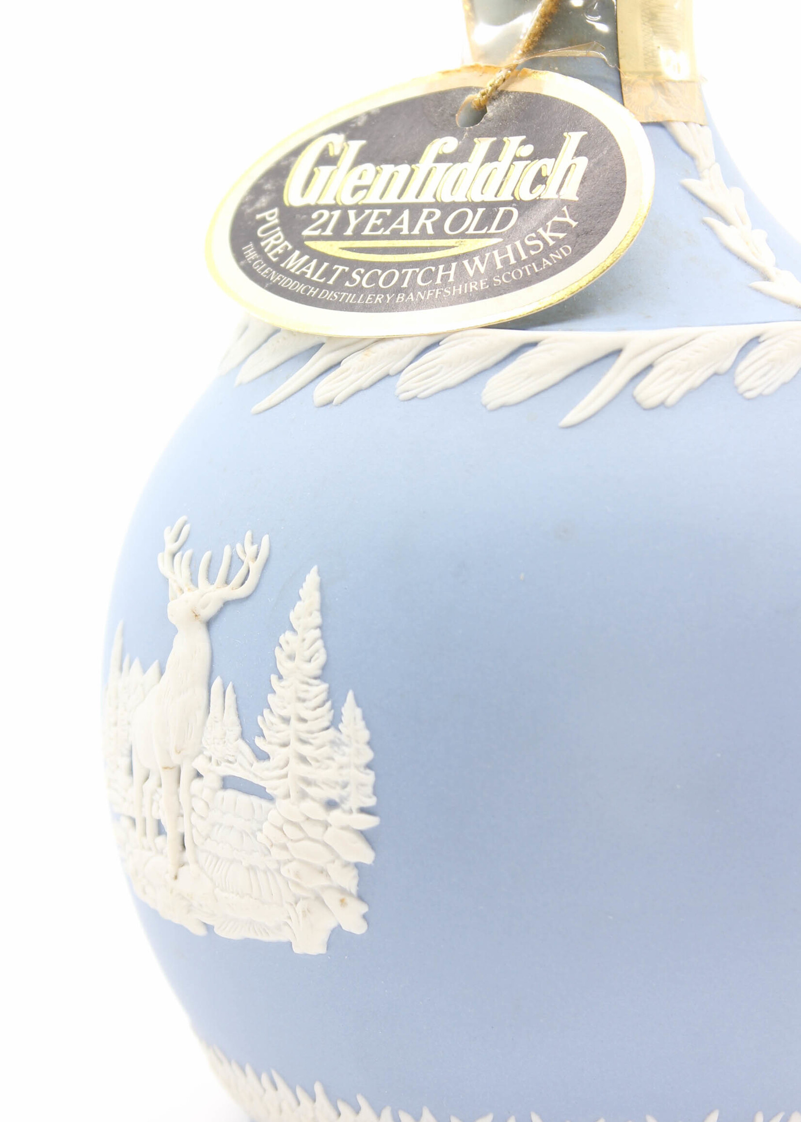 Glenfiddich Glenfiddich 21 Years Old 1987 - Blue Wedgwood "Jasper" Decanter 43% 750ml (in luxury case)