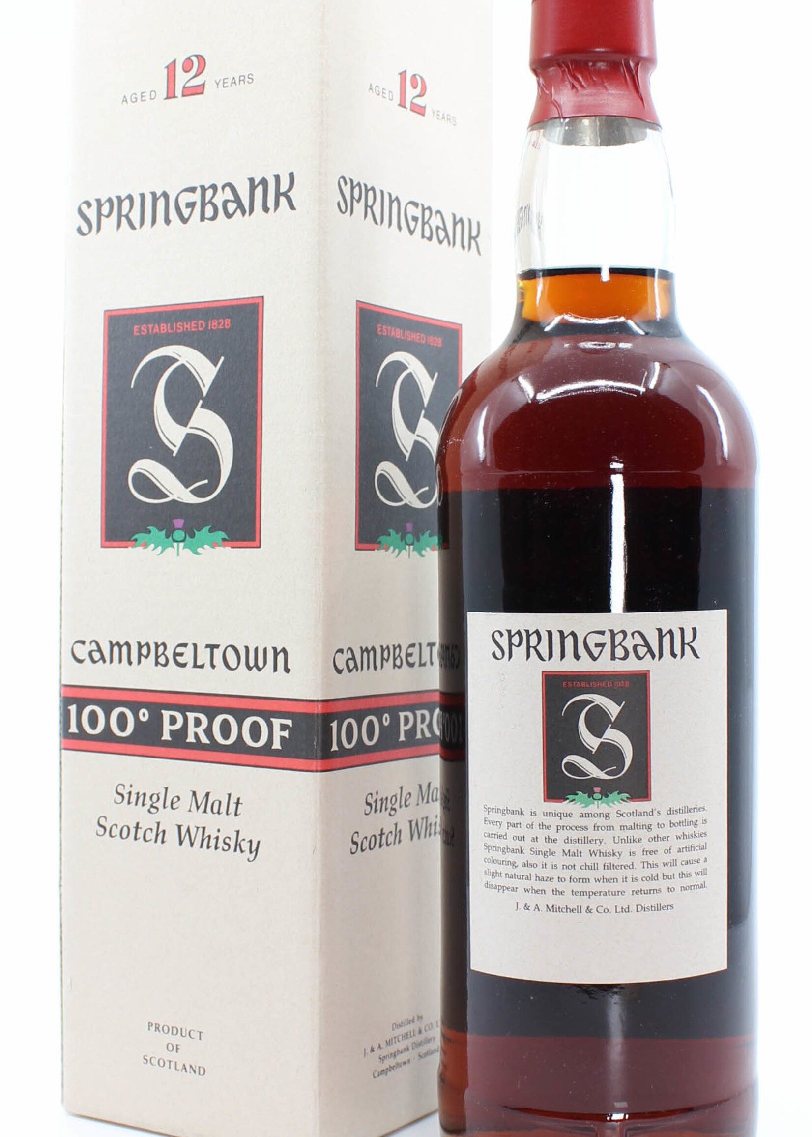 Springbank Springbank 12 Years Old 100° Proof Green Thistle 50% 700ml (in cardboard case)