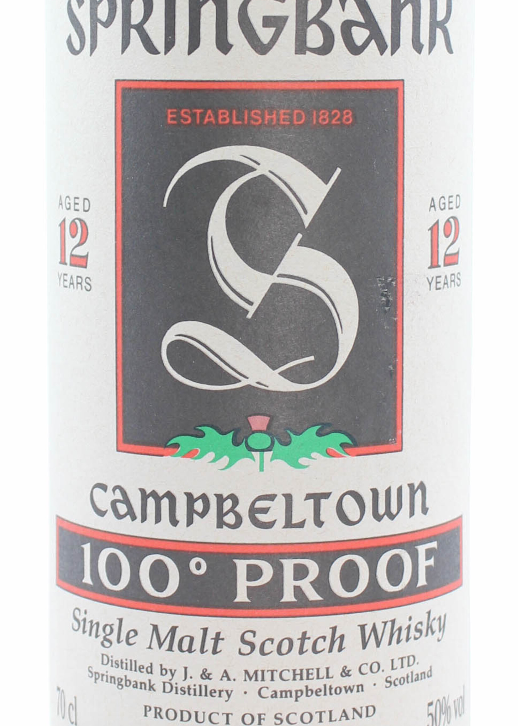 Springbank Springbank 12 Years Old 100° Proof Green Thistle 50% 700ml (in cardboard case)