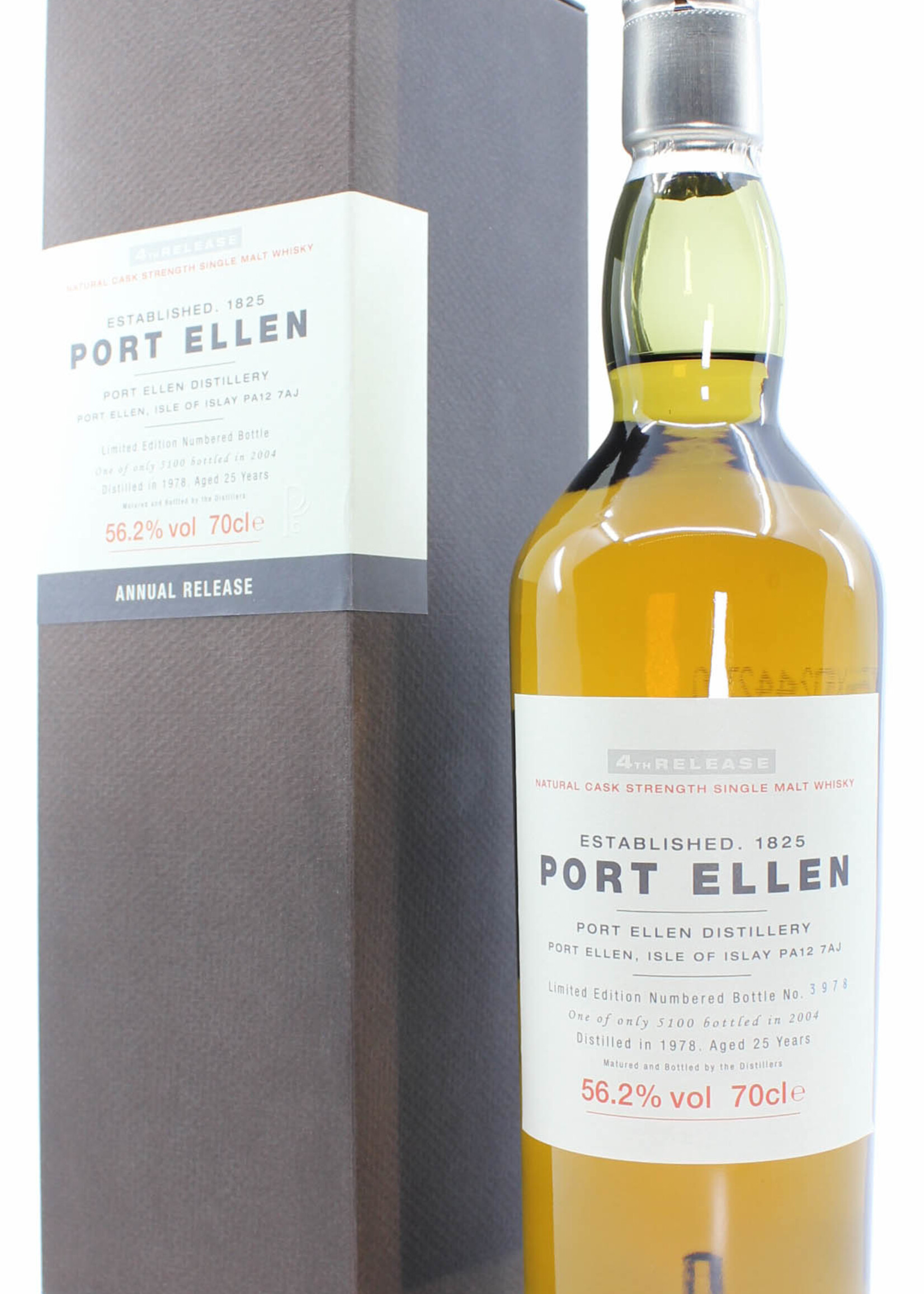 Port Ellen Port Ellen 4th Release 25 Years Old 1978 2004 56.2% (1 of 5100)