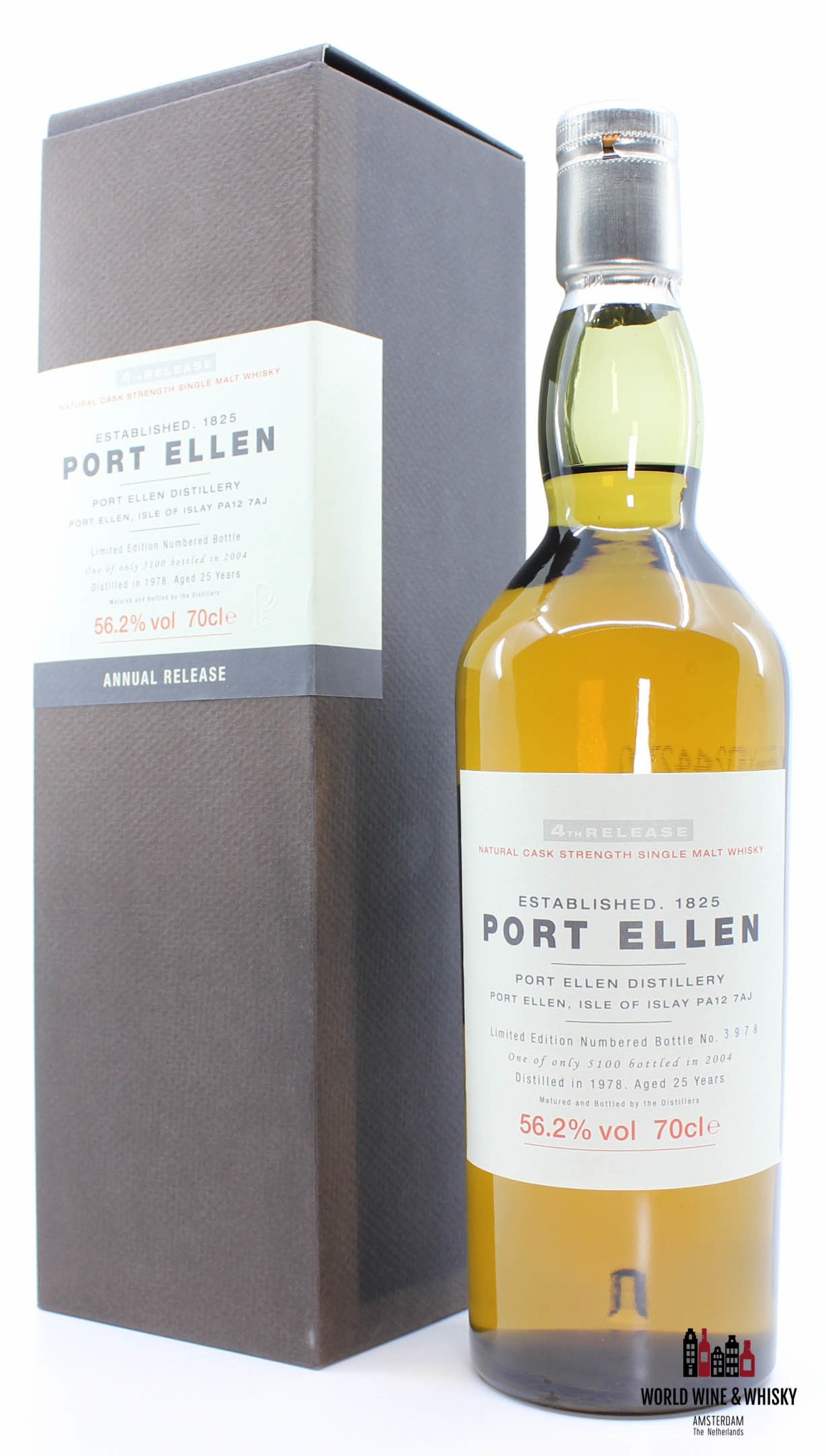 Port Ellen Port Ellen 4th Release 25 Years Old 1978 2004 56.2% (1 of 5100)