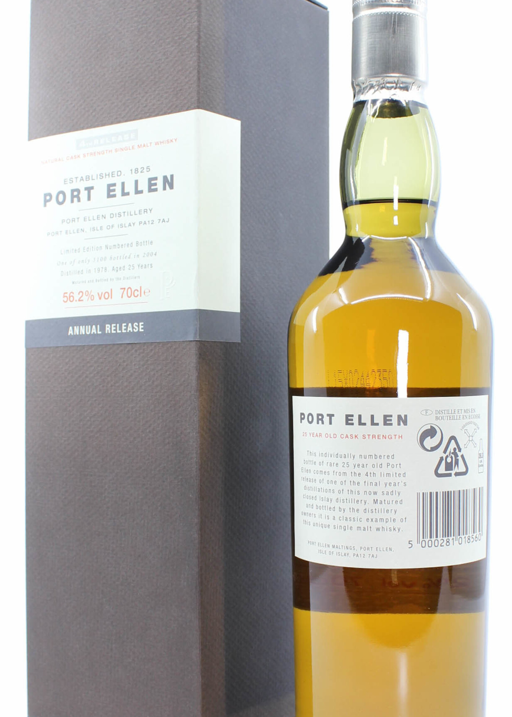Port Ellen Port Ellen 4th Release 25 Years Old 1978 2004 56.2% (1 of 5100)