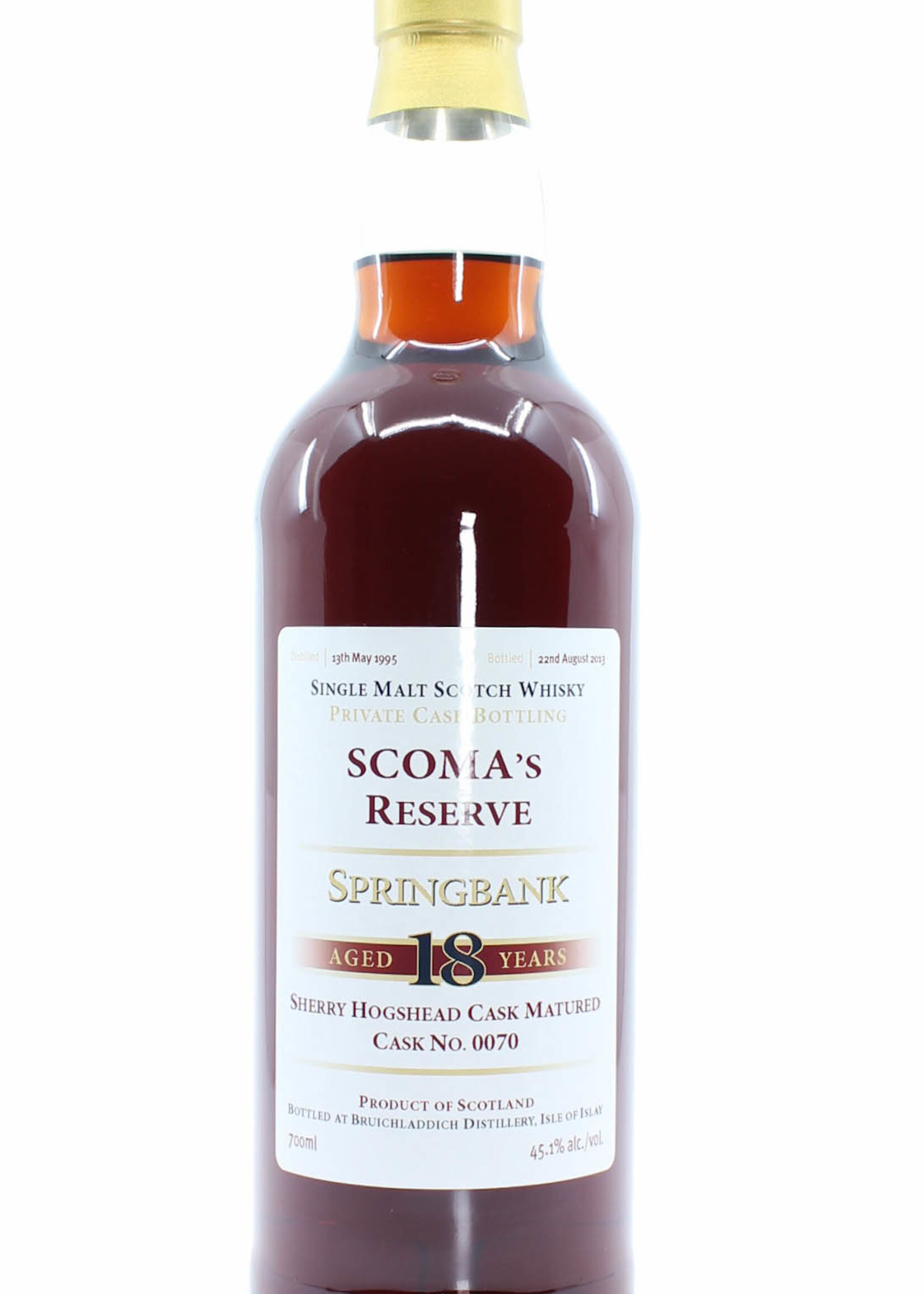 Springbank Springbank 18 Years Old 1995 2013 - Cask 0070 -  Scoma Reserve - Glenscoma 45.1% (1 of 79)