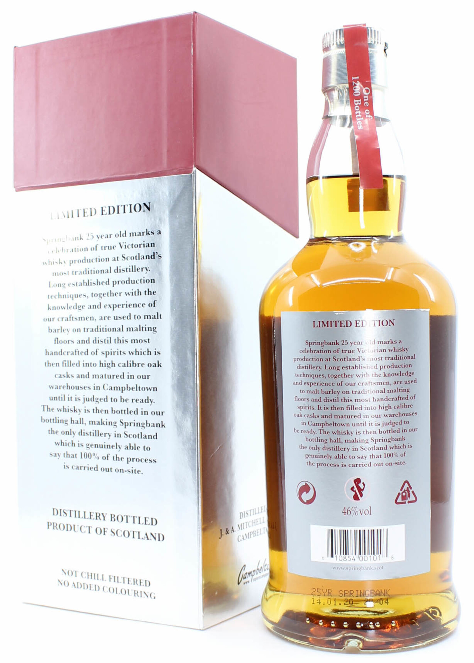 Springbank Springbank 25 Years Old 2020 Limited Edition - Red/Silver Edition 46% (1 of 1200)