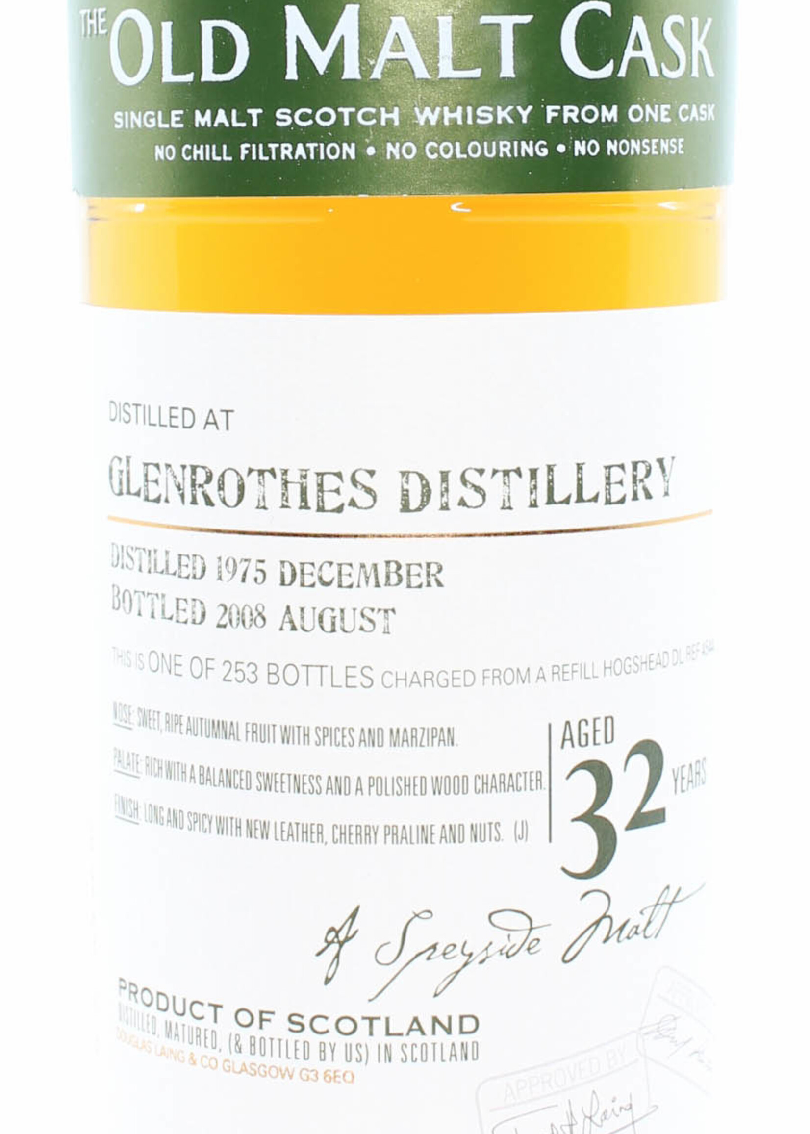 Glenrothes Glenrothes 32 Years Old 1975 2008 - Cask DL 4544 - Douglas Laing - The Old Malt Cask 50% (1 of 253)