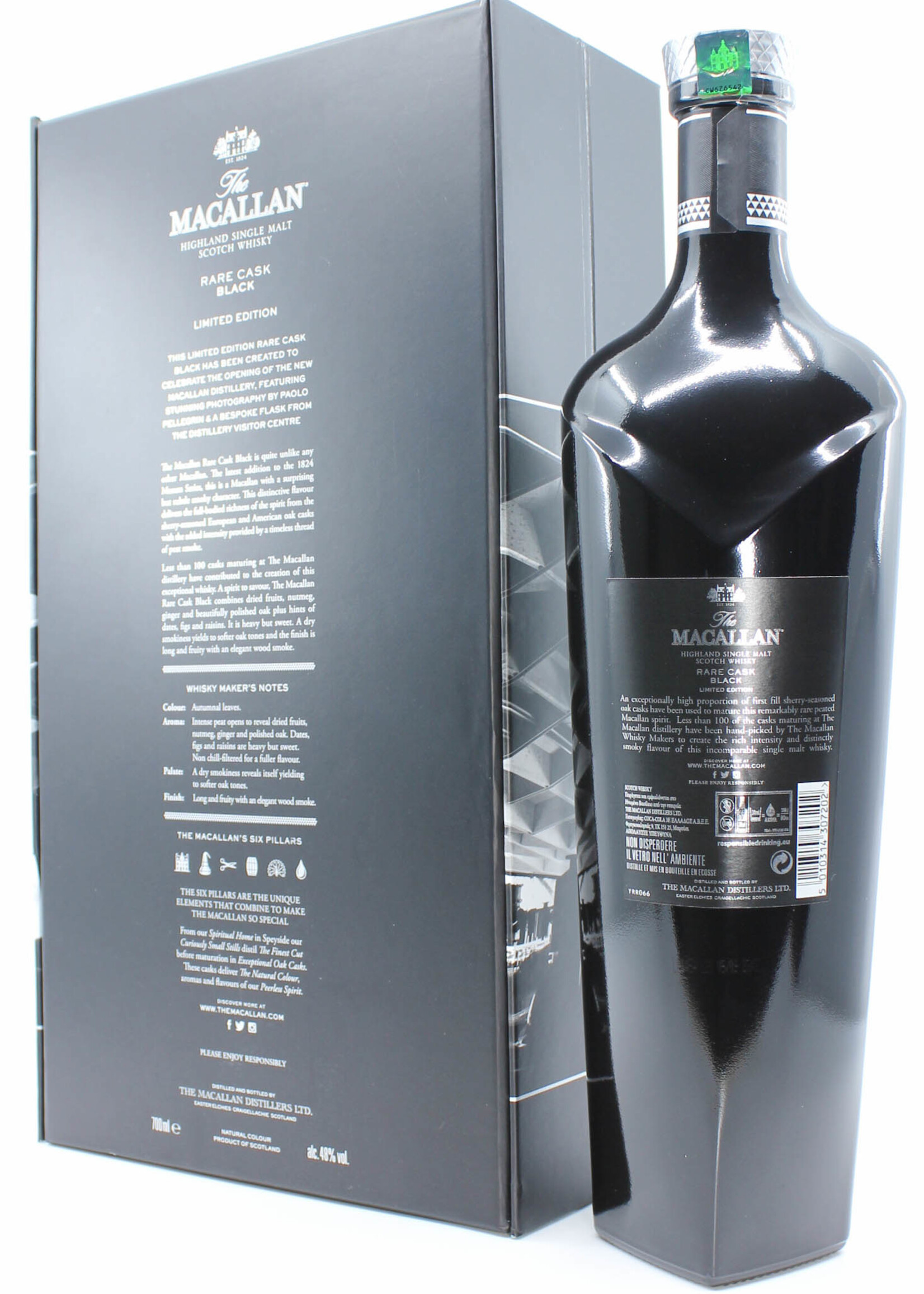 The Macallan Macallan Rare Cask Black 2018 Limited Edition - 1824 Collection - full set 48% (1 of 7000)