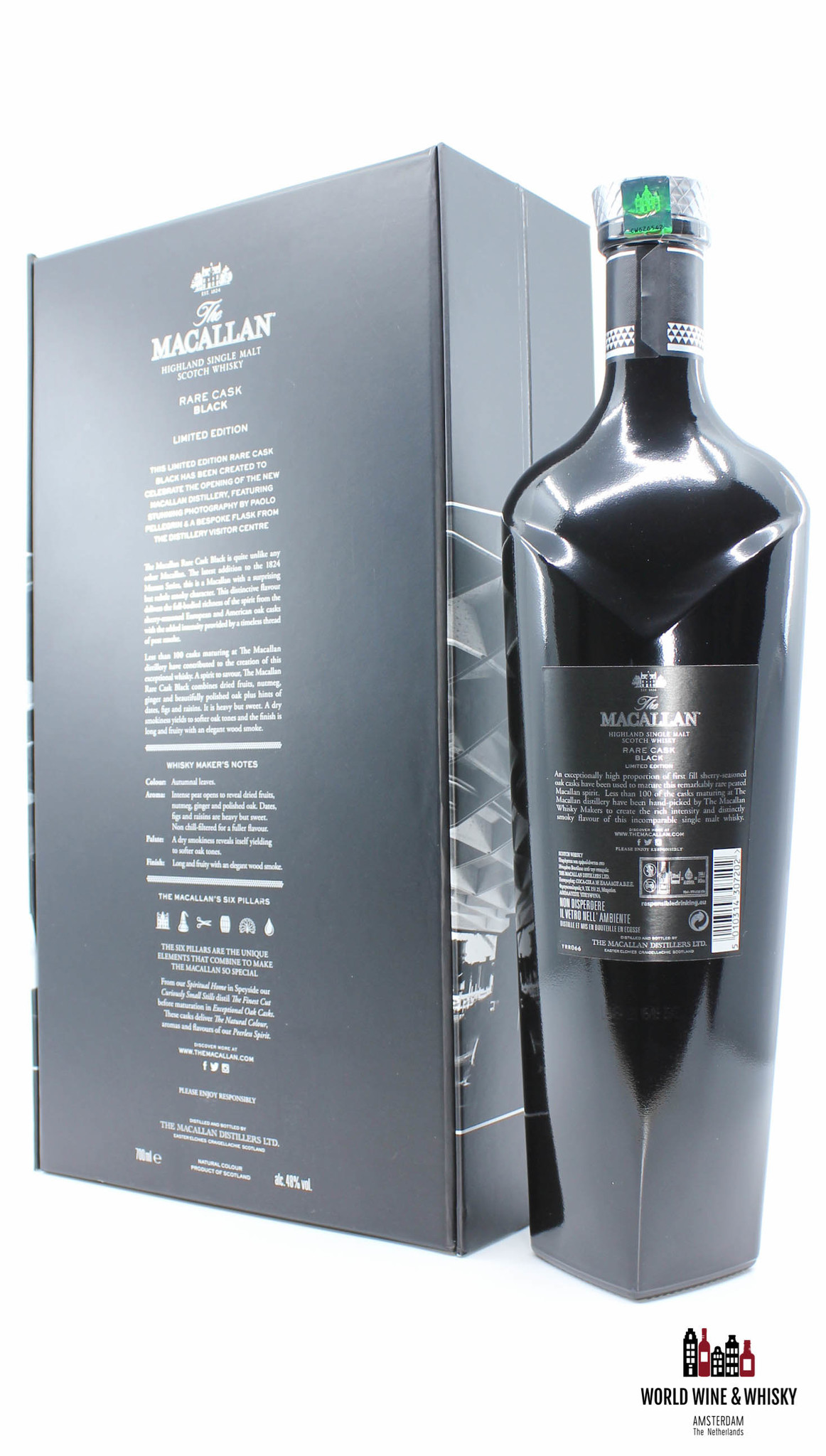 Macallan Macallan Rare Cask Black 2018 Limited Edition - 1824 Collection - full set 48% (1 of 7000)