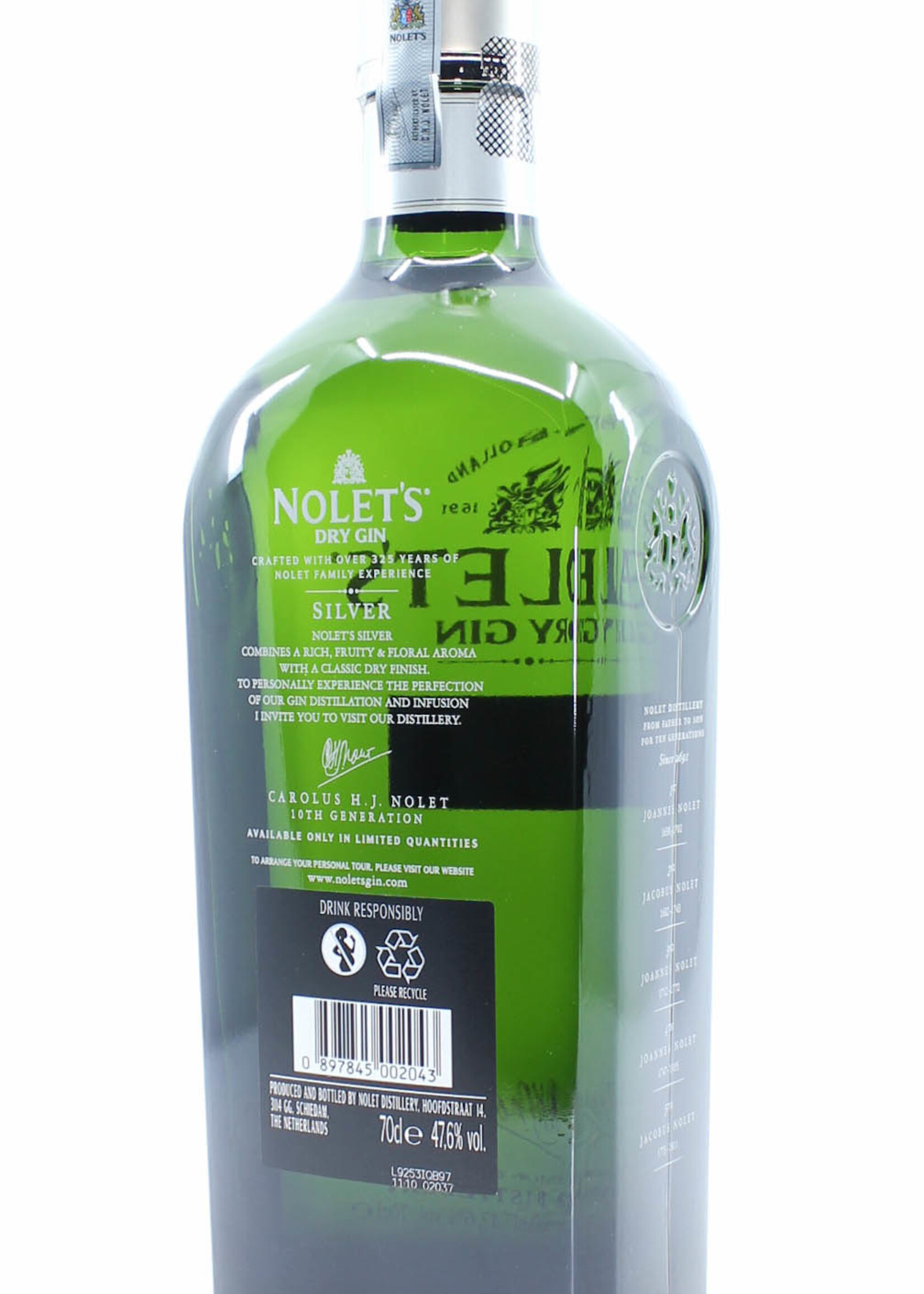 Nolet's Gin Nolet's Dry Gin Silver Imported - Gin from Holland 47.6%