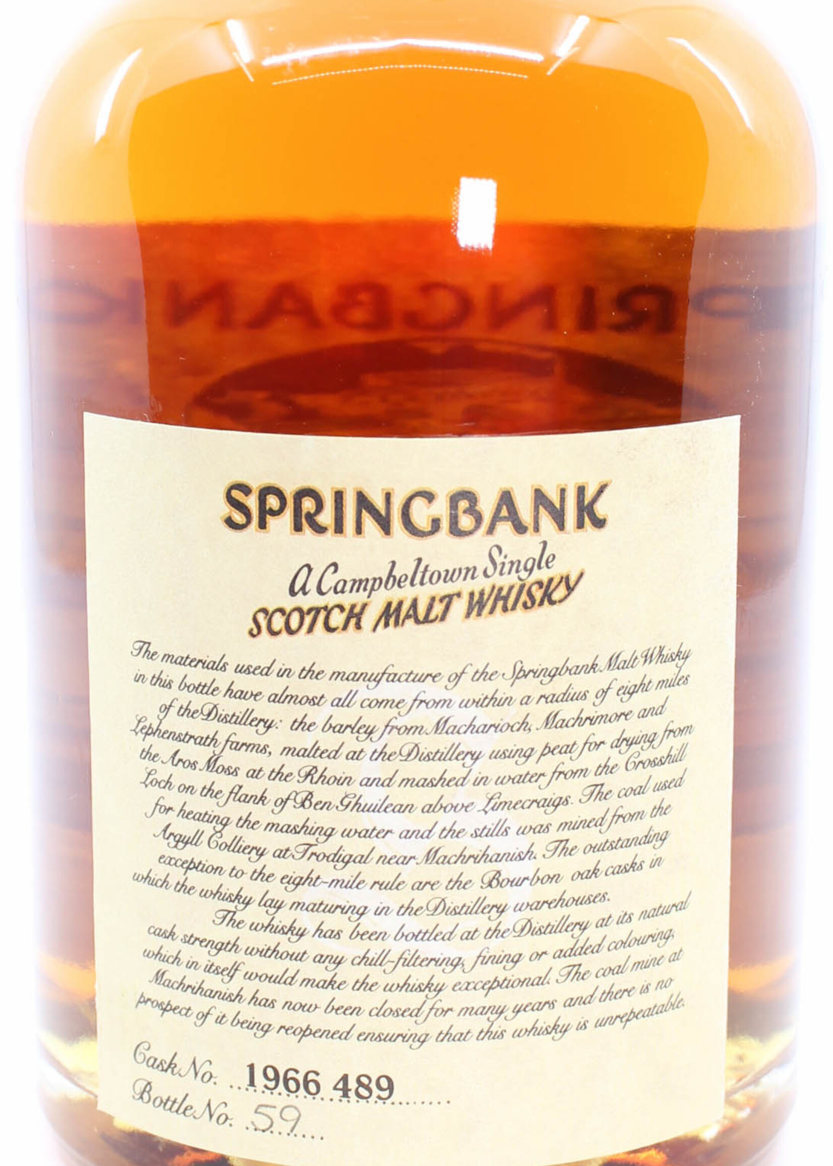 Springbank Springbank 31 Years Old 1966 1997 - Local Barley - Cask 1966 489 52%