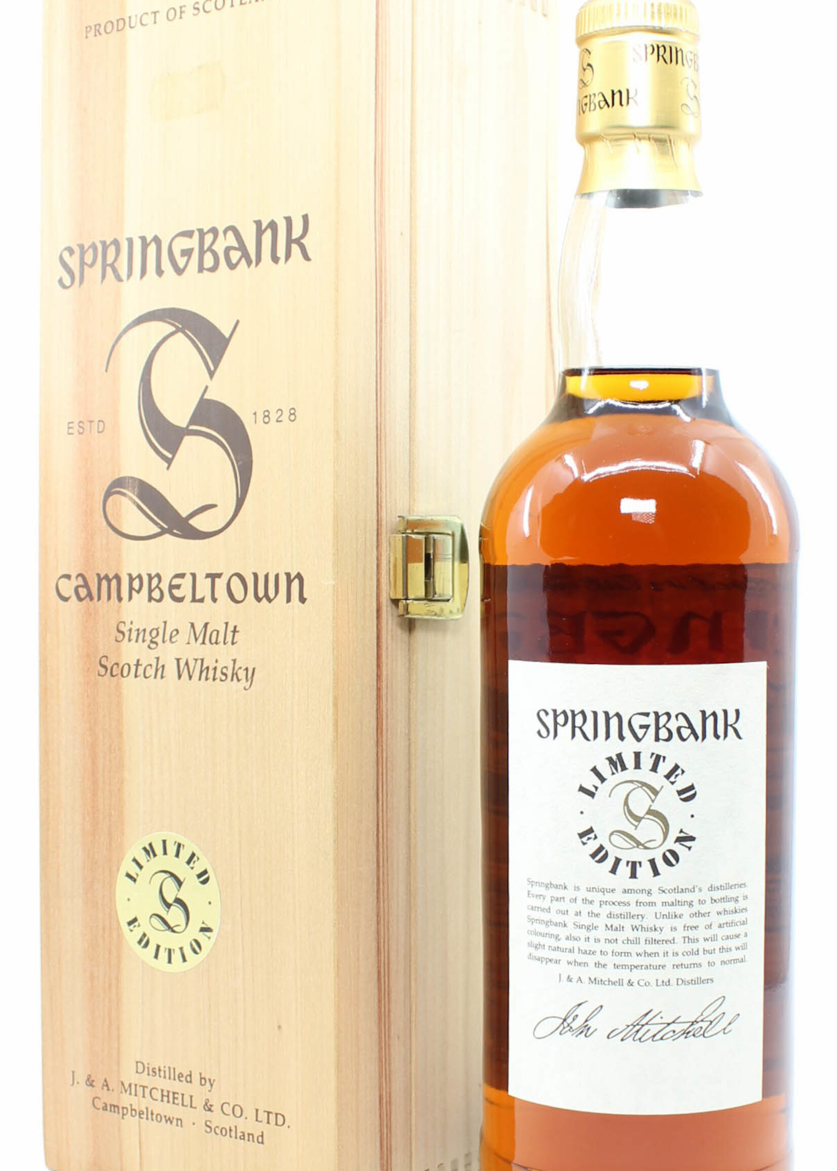 Springbank Springbank 25 Years Old 1998 - Millennium Bottling Limited Edition - Big Golden S 46%
