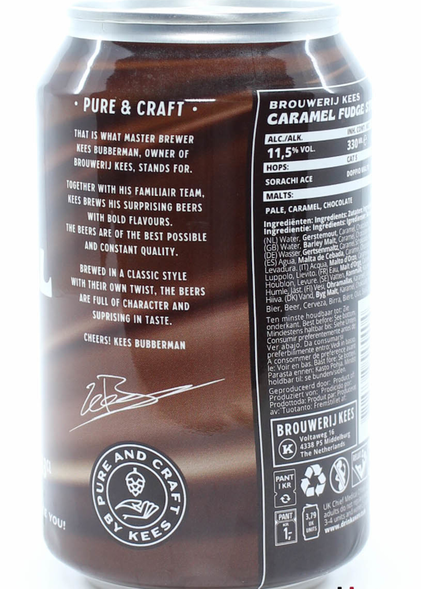Brouwerij Kees Brouwerij Kees - Caramel Fudge Stout - Imperial Stout 11,5% 33cl