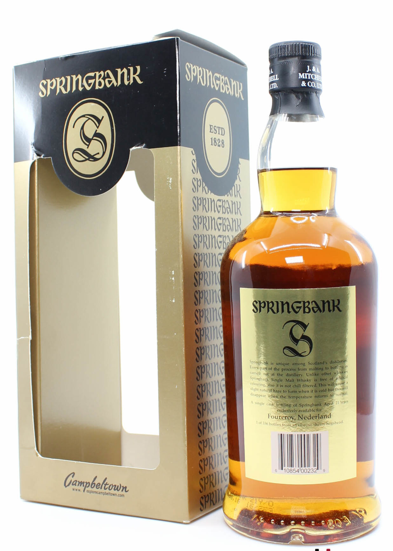 Springbank Springbank 21 Years Old 1995 2016 - Fourcroy Nederland - Black/Gold Edition 48% (1 of 336)