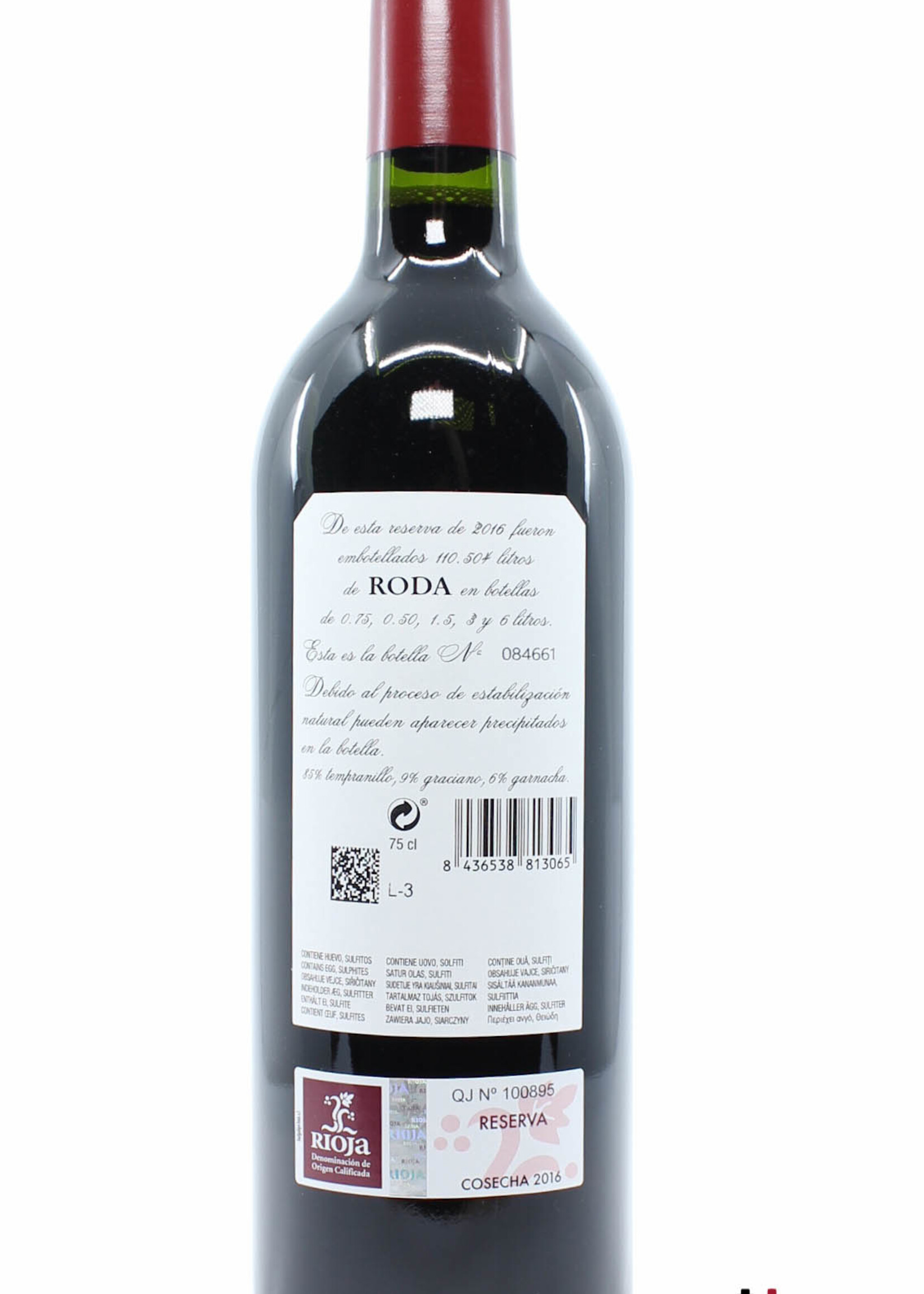 Bodega Roda Bodega Roda 2016 - Reserva Rioja 14,5%