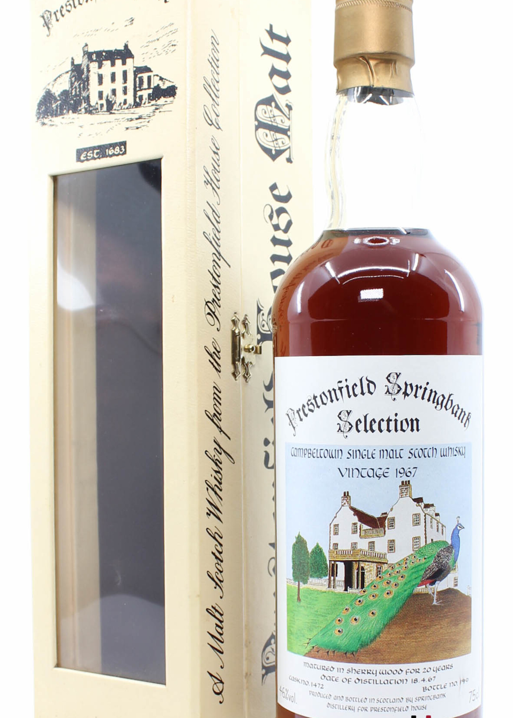 Springbank Springbank 20 Years Old 1967 - Prestonfield House - Cask 1472 - Signatory Vintage 46% 750ml