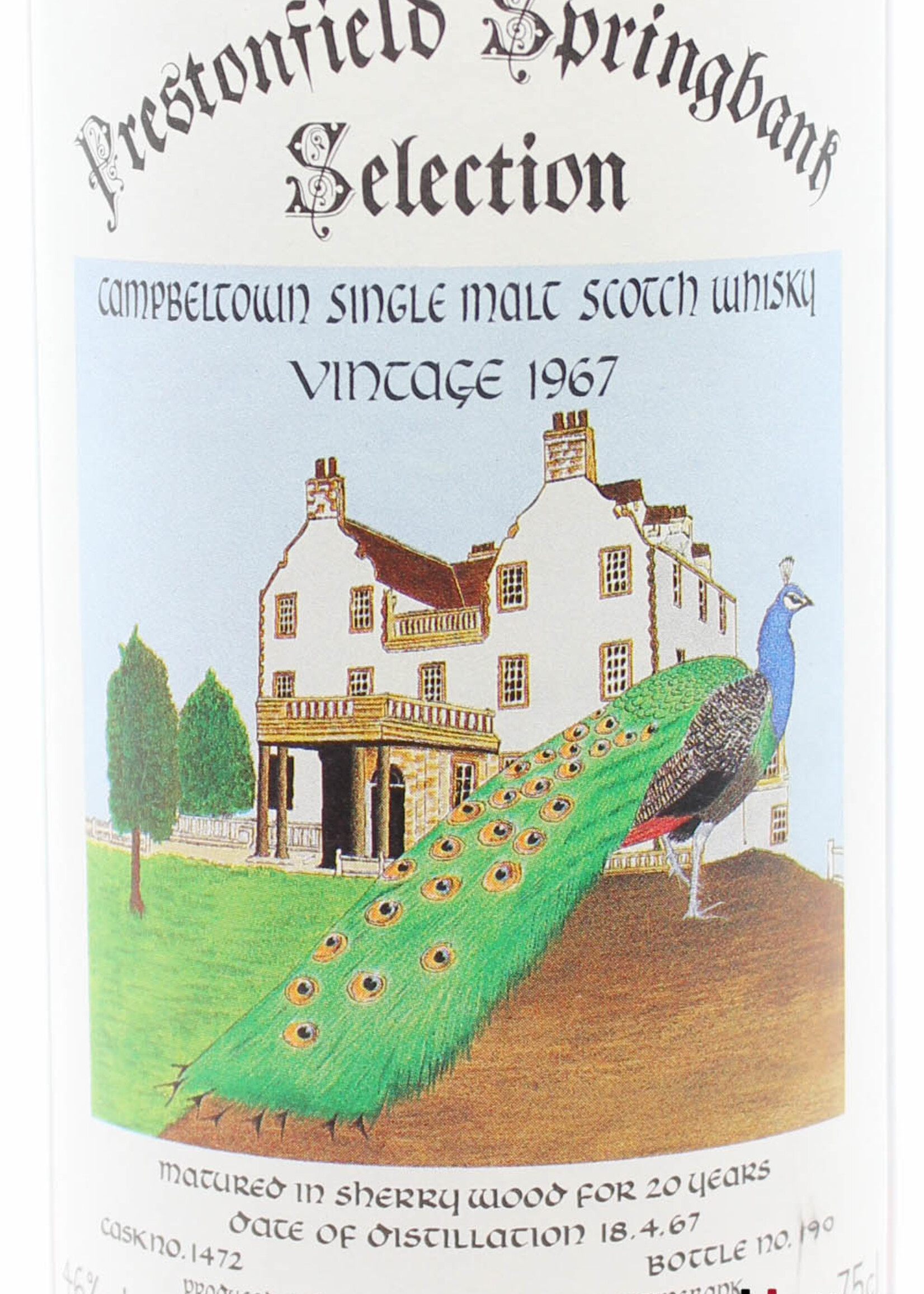 Springbank Springbank 20 Years Old 1967 - Prestonfield House - Cask 1472 - Signatory Vintage 46% 750ml