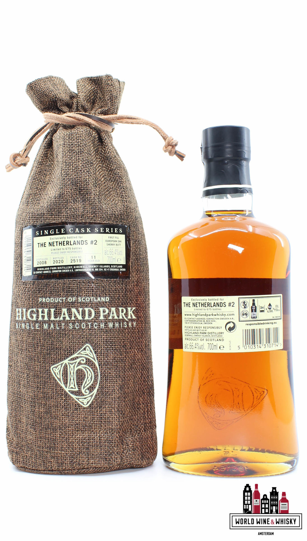 Highland Park Highland Park 11 Years Old 2008 2020 - Cask 2519 - Bottled for The Netherlands #2 66.4% (1 of 675)